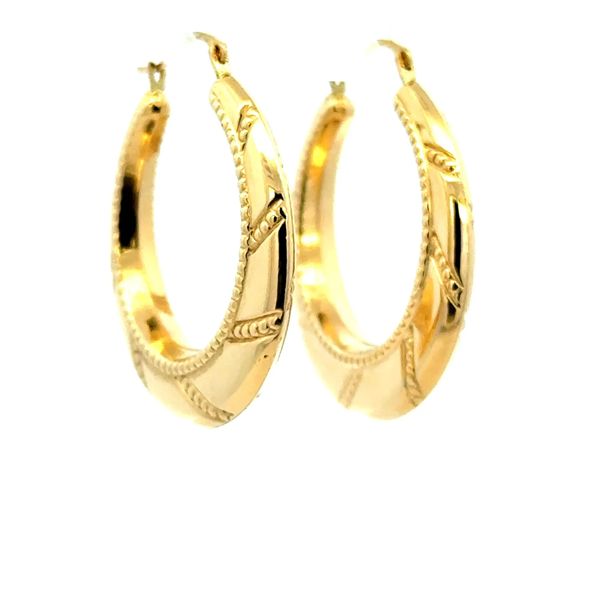 Earrings Fancy Hoops 32 5mm 10K - Image 5
