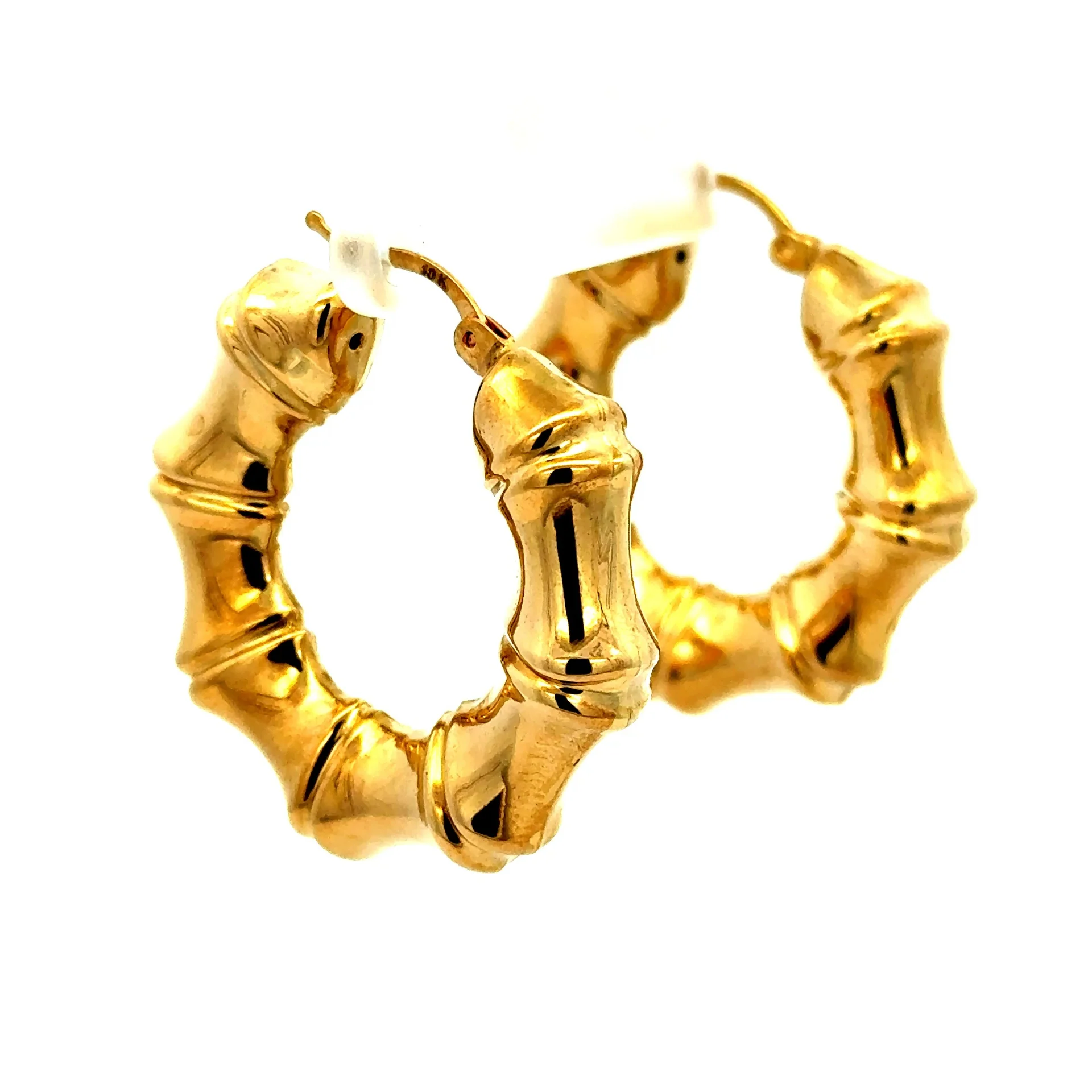 Earrings Fancy Hoops 36.5 8.5mm 10K - Image 2