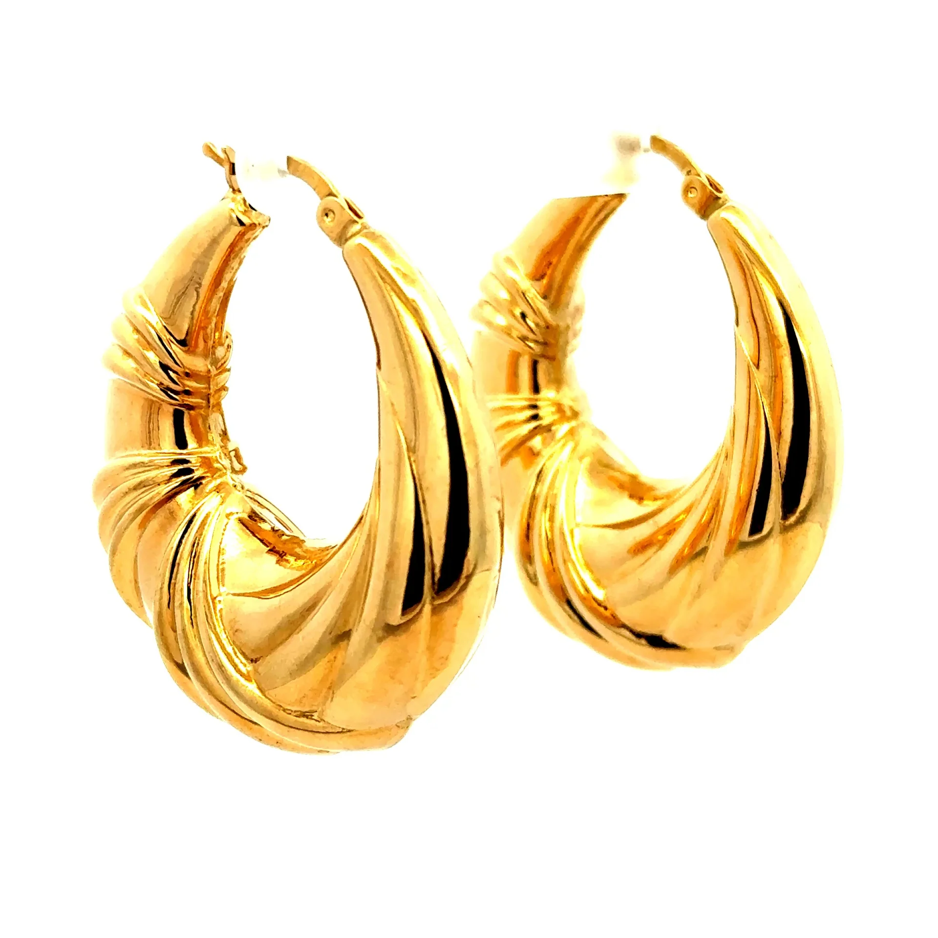 Earrings Fancy Hoops 42.5 14.5mm 10K - Image 2