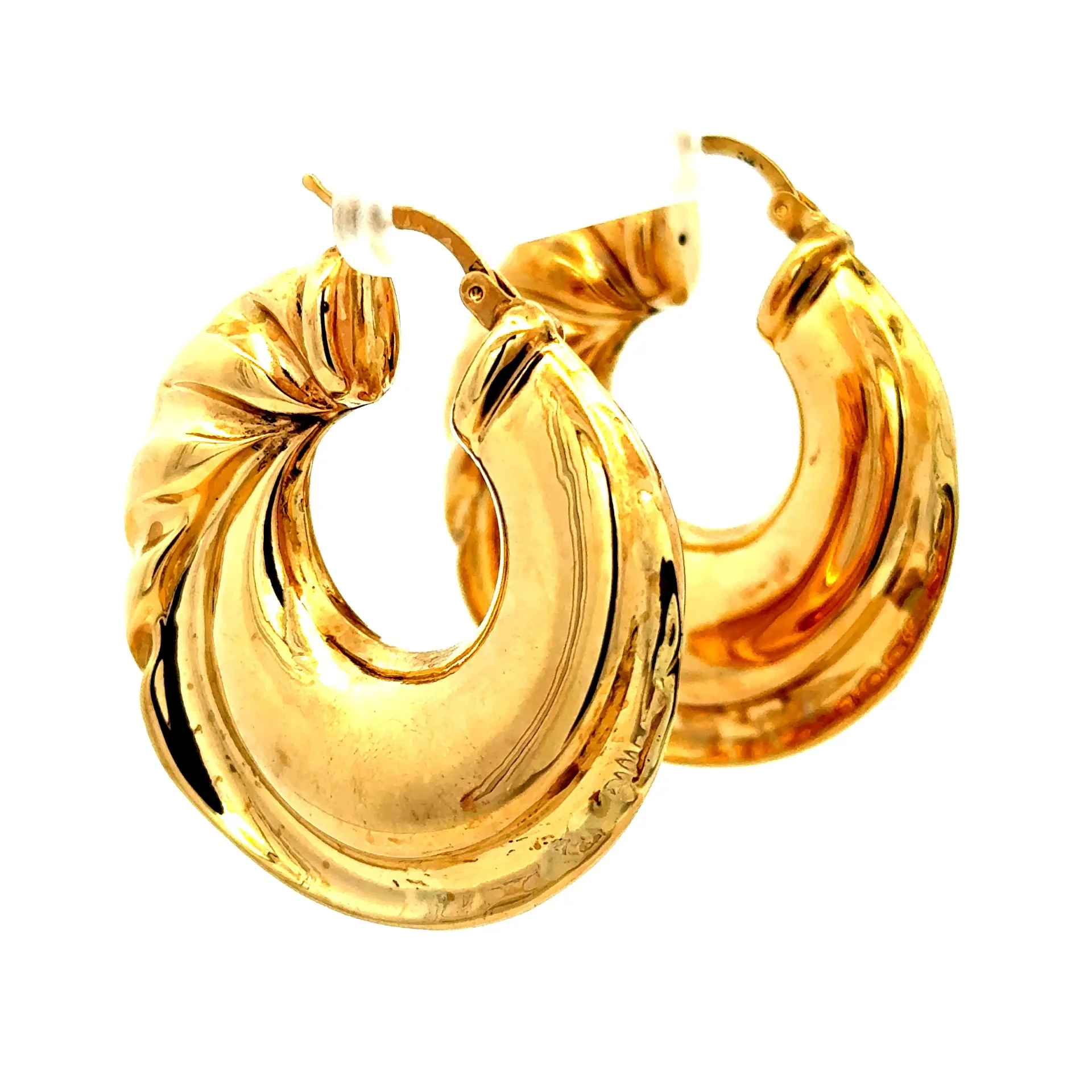 Earrings Fancy Hoops 44 12mm 10K - Image 2