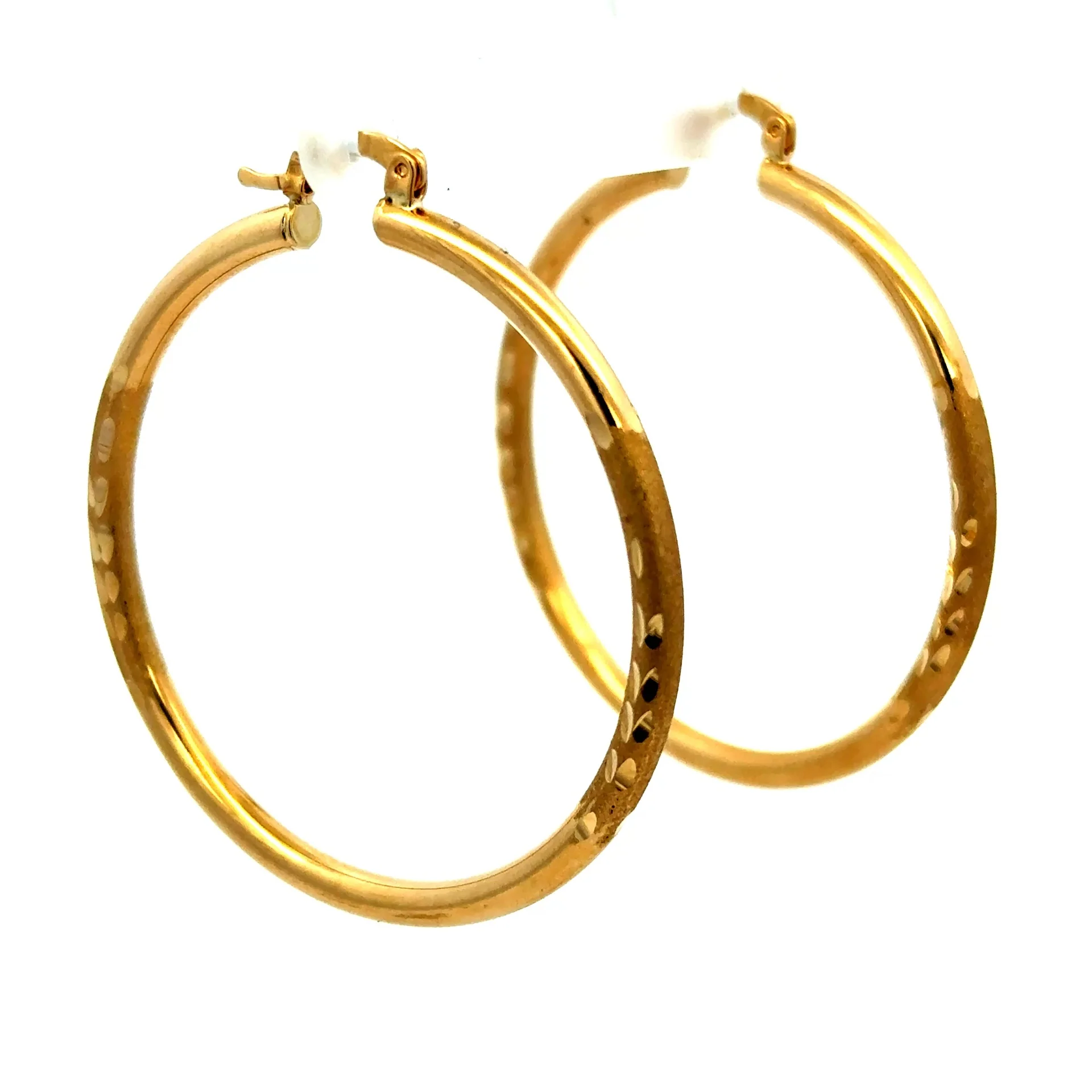 Earrings Fancy Hoops 49 3mm 10K - Image 2