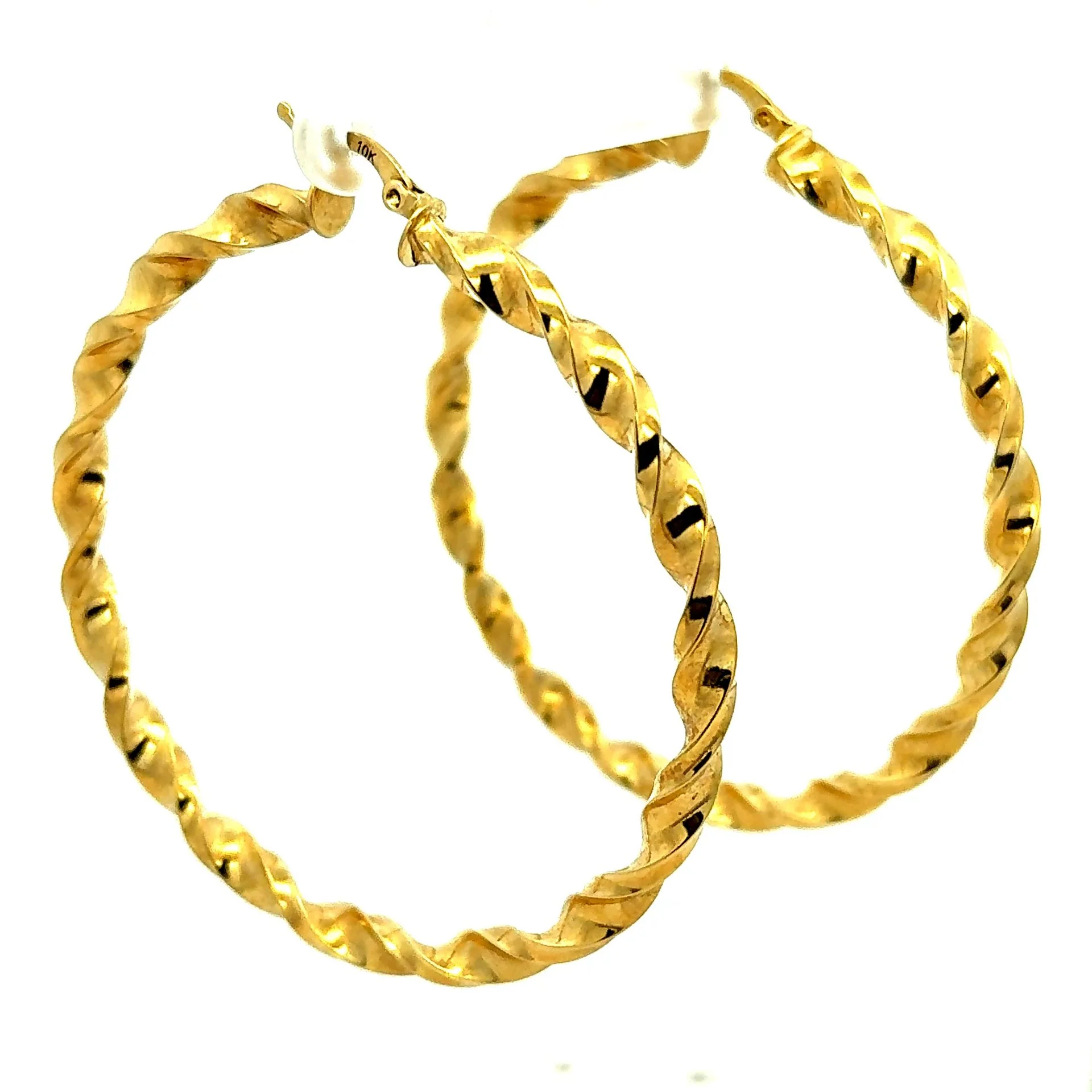 Earrings Fancy Hoops 61.5 4.5mm 10K - Image 3