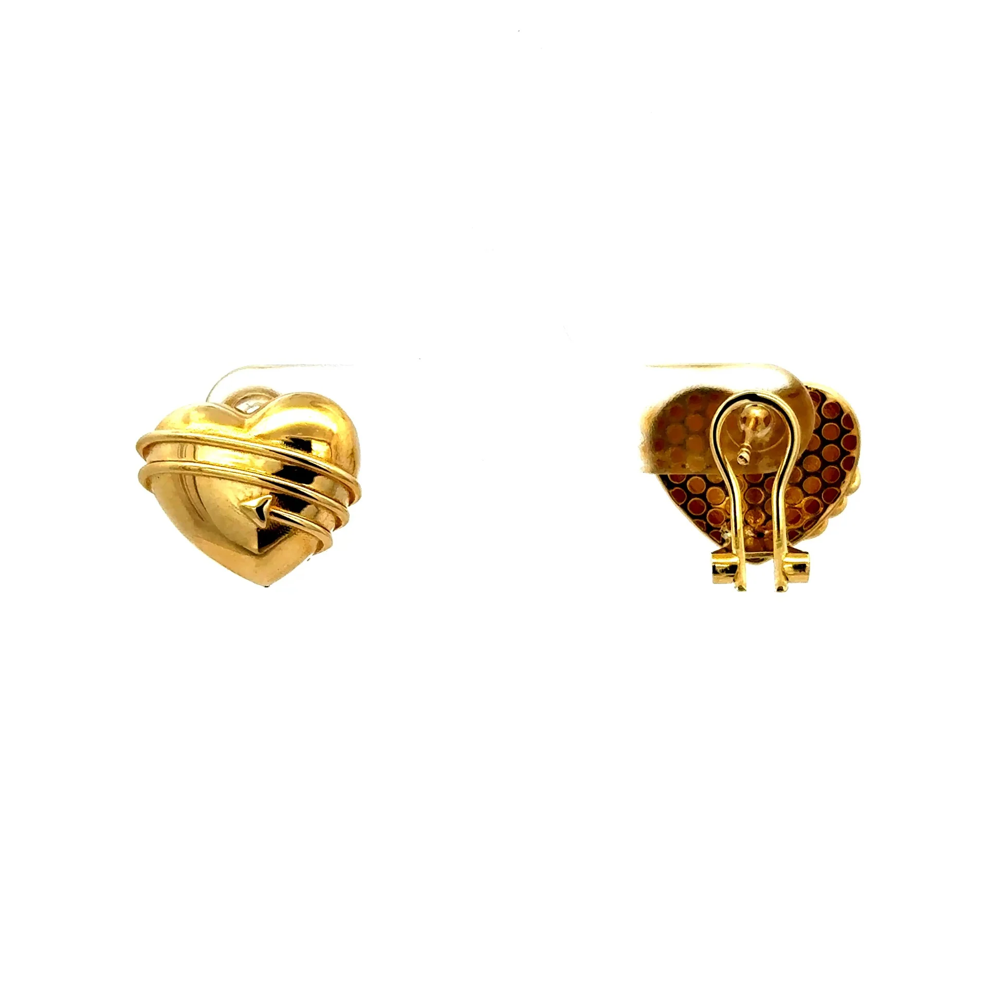 Earrings Omega Lock 14 16mm 10K - Image 2