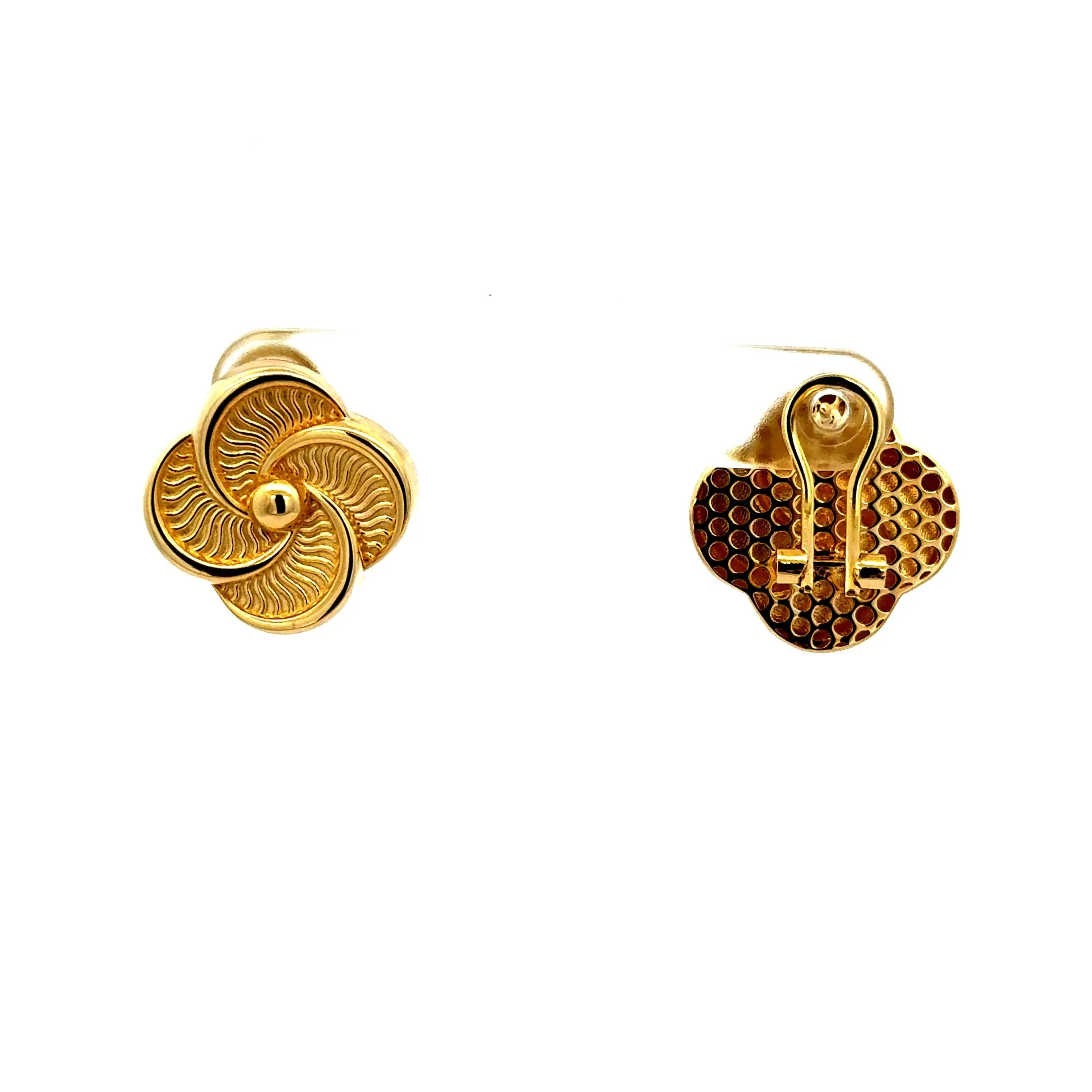 Earrings Omega Lock 14.5 14.5mm 10K - Image 4
