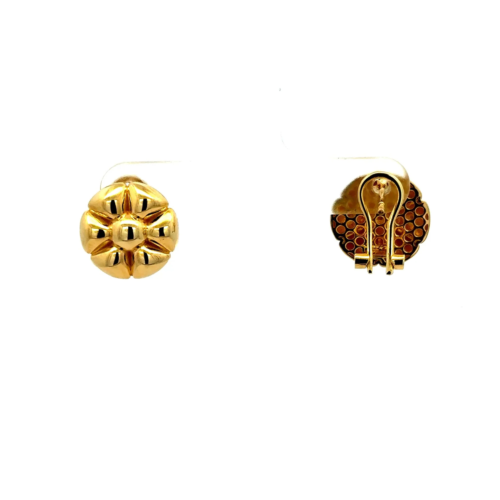 Earrings Omega Lock 14.5 14.5mm 10K - Image 5