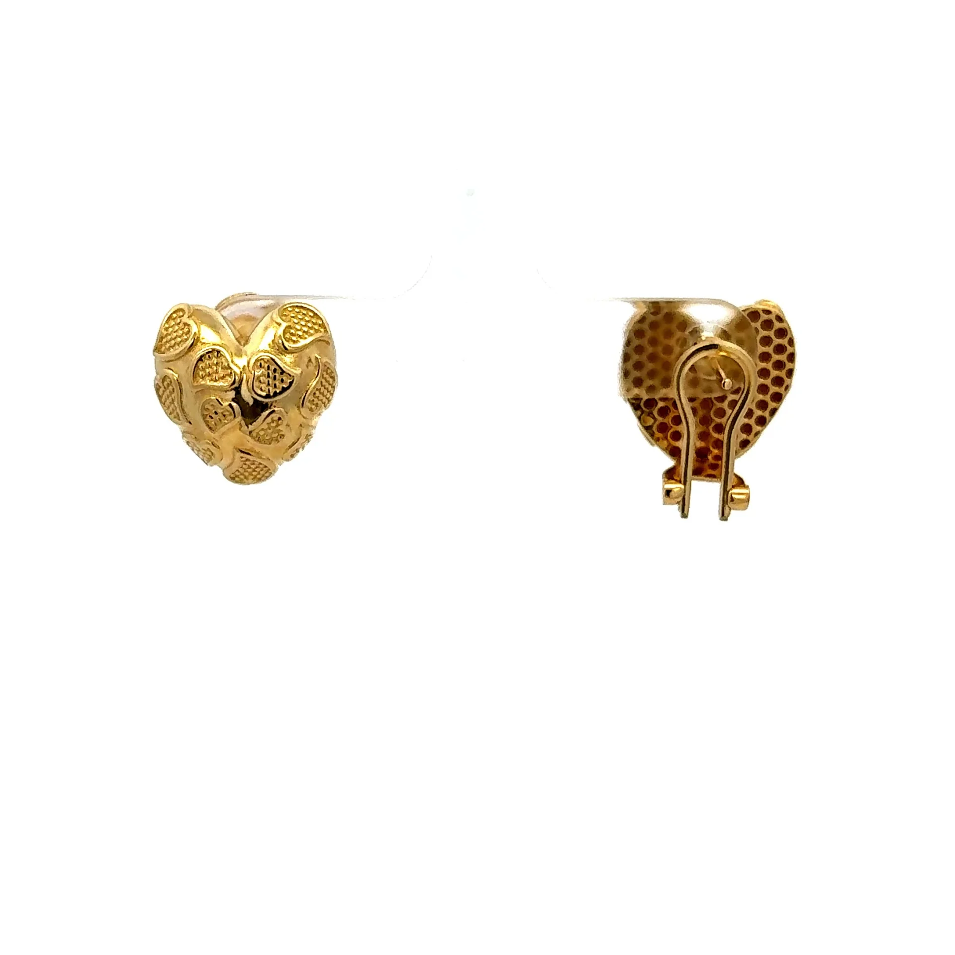 Earrings Omega Lock 15 12mm 10K - Image 2