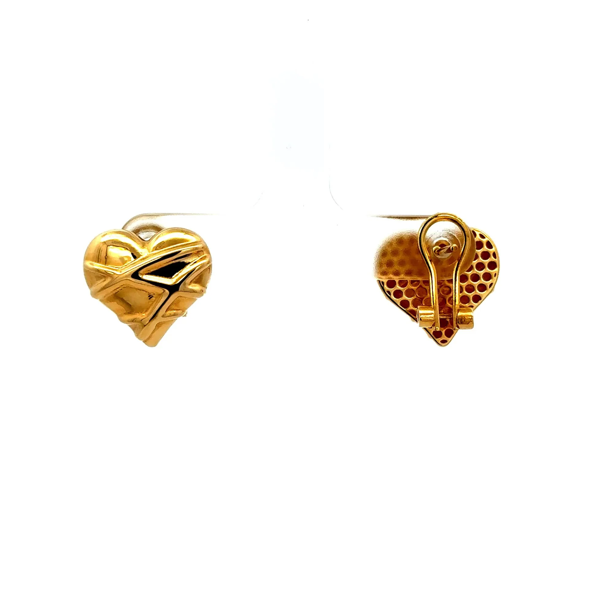 Earrings Omega Lock 15 16mm 14K - Image 3