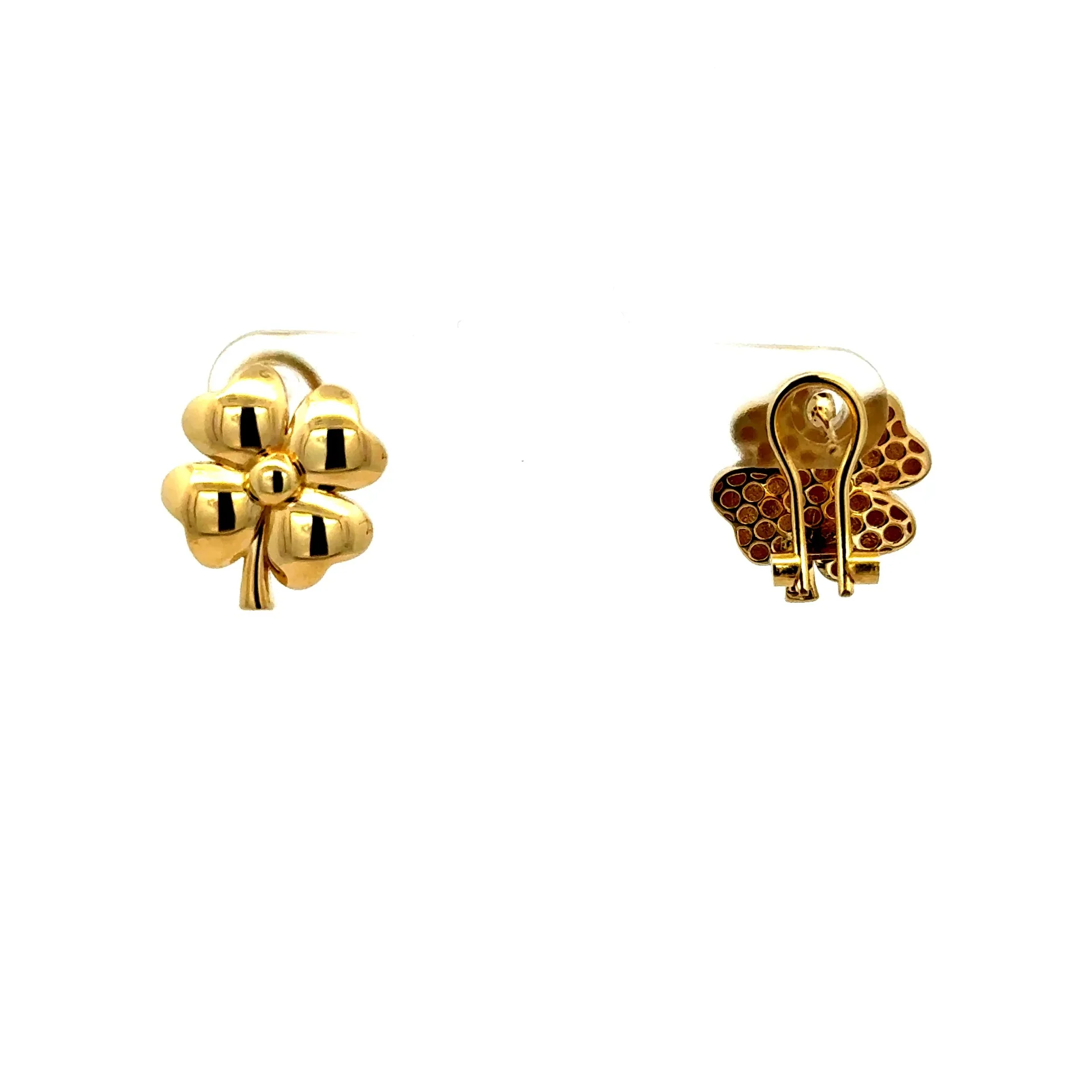 Earrings Omega Lock 16 14mm 10K - Image 2
