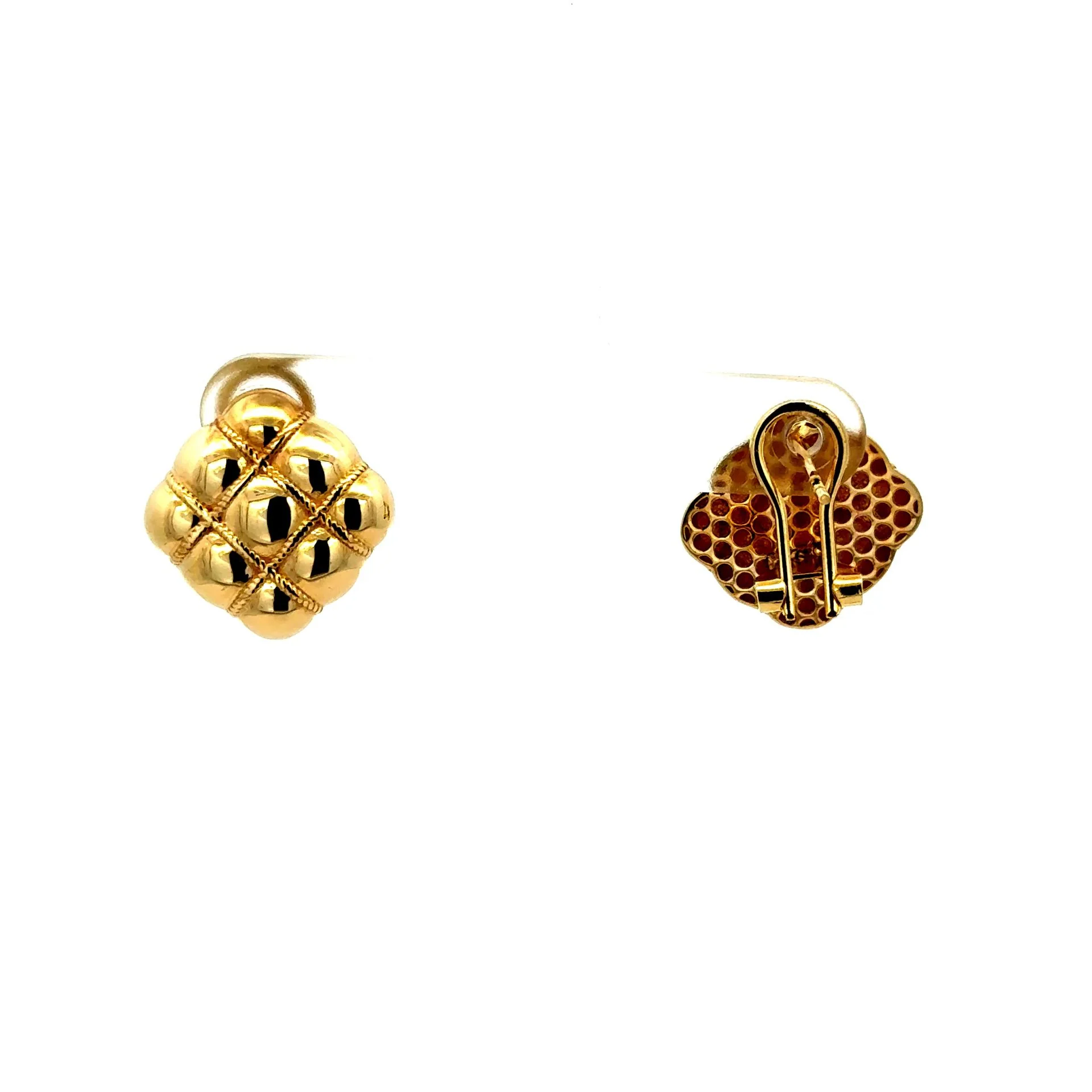 Earrings Omega Lock 16.5 16.5mm 10K - Image 3