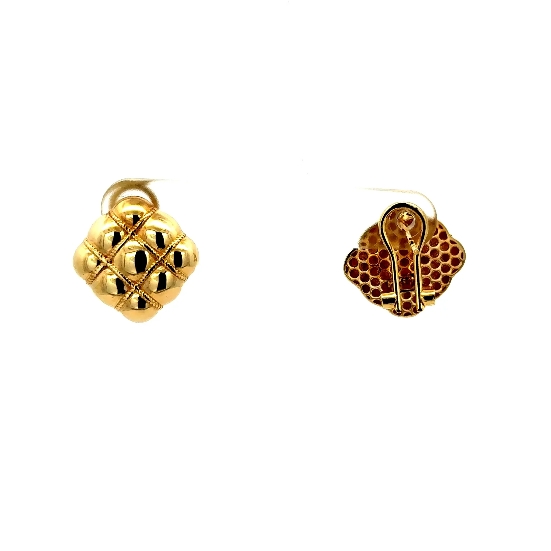 Earrings Omega Lock 17 12mm 10K - Image 2