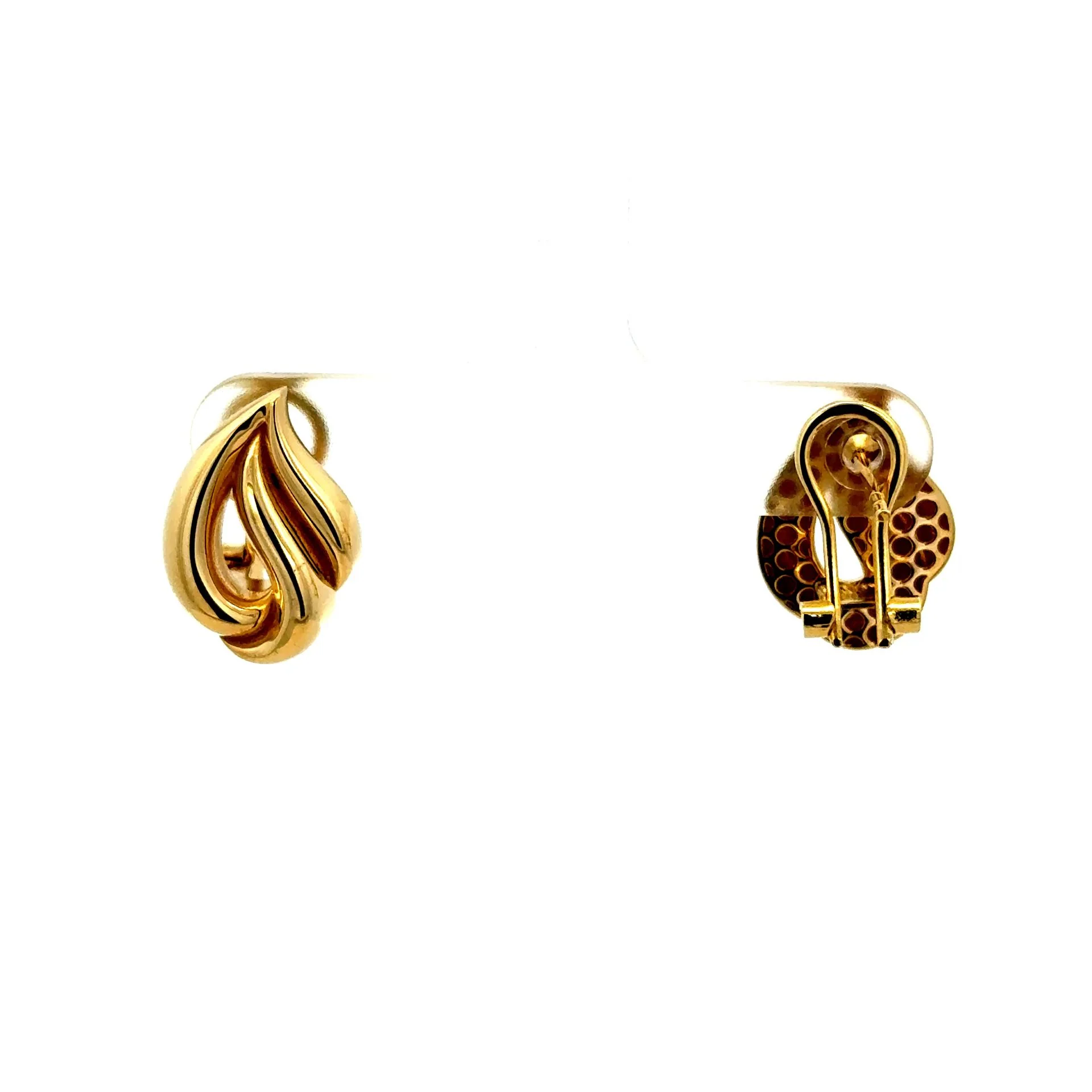 Earrings Omega Lock 17 12mm 10K - Image 3