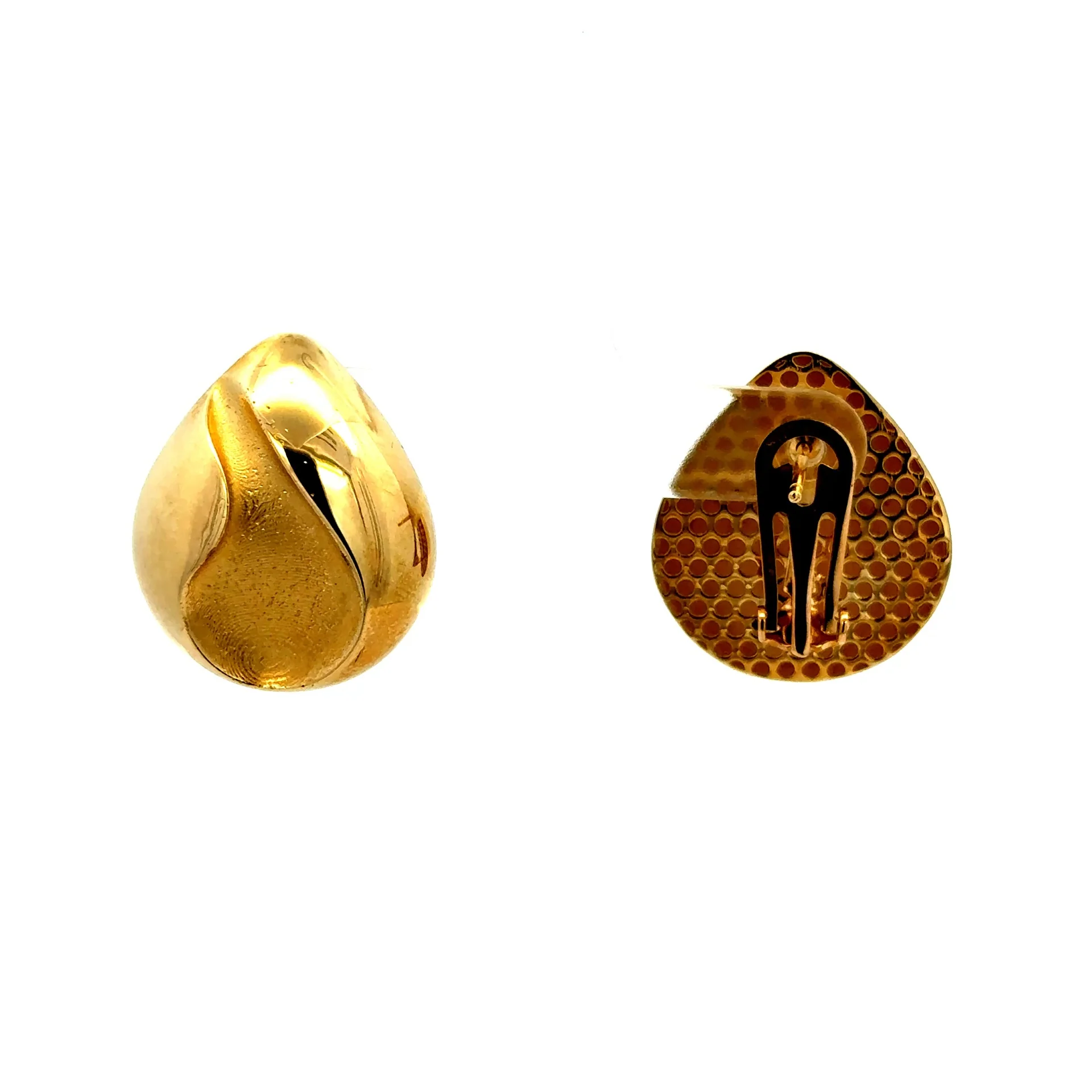 Earrings Omega Lock 17 14mm 10K - Image 5