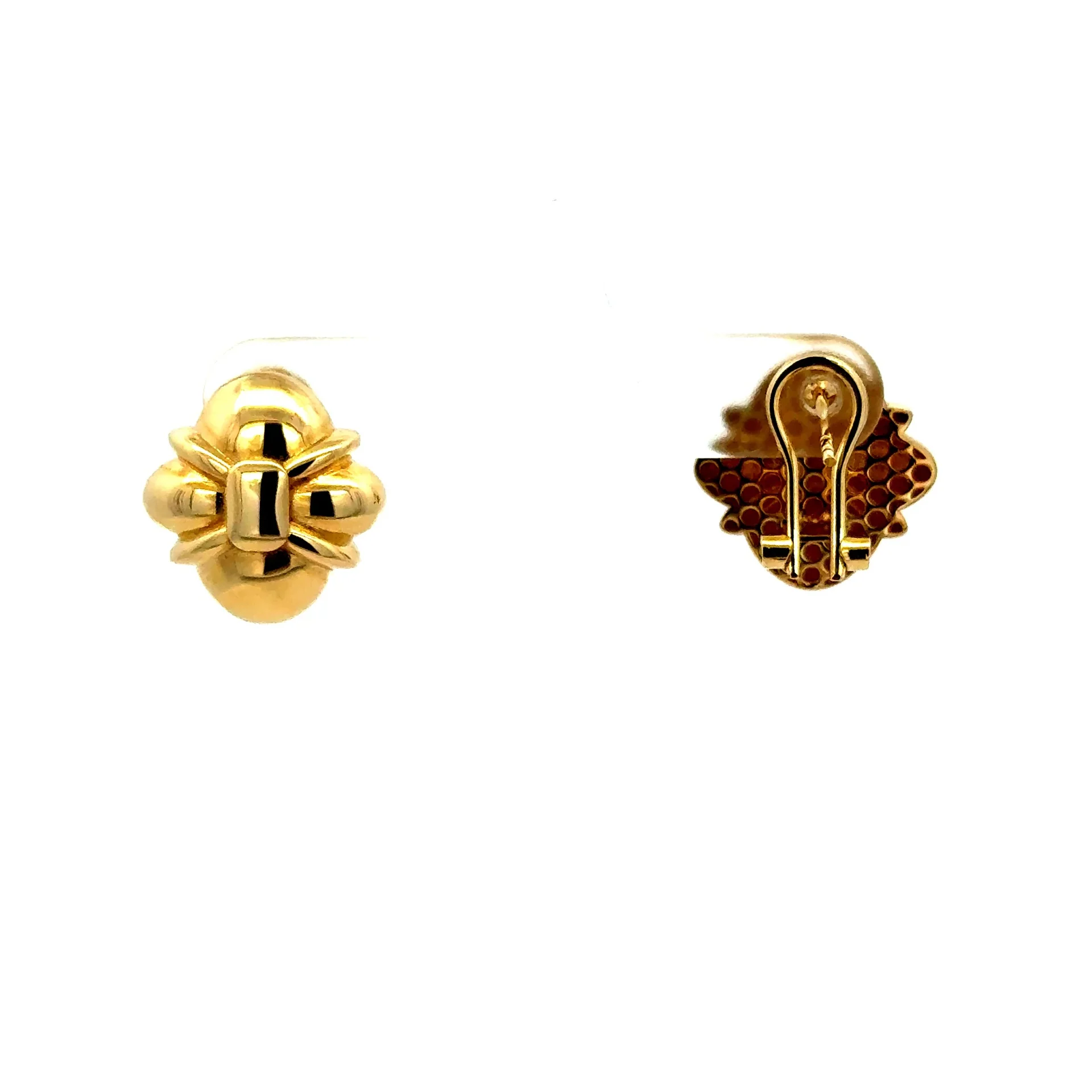 Earrings Omega Lock 17 16mm 10K - Image 3