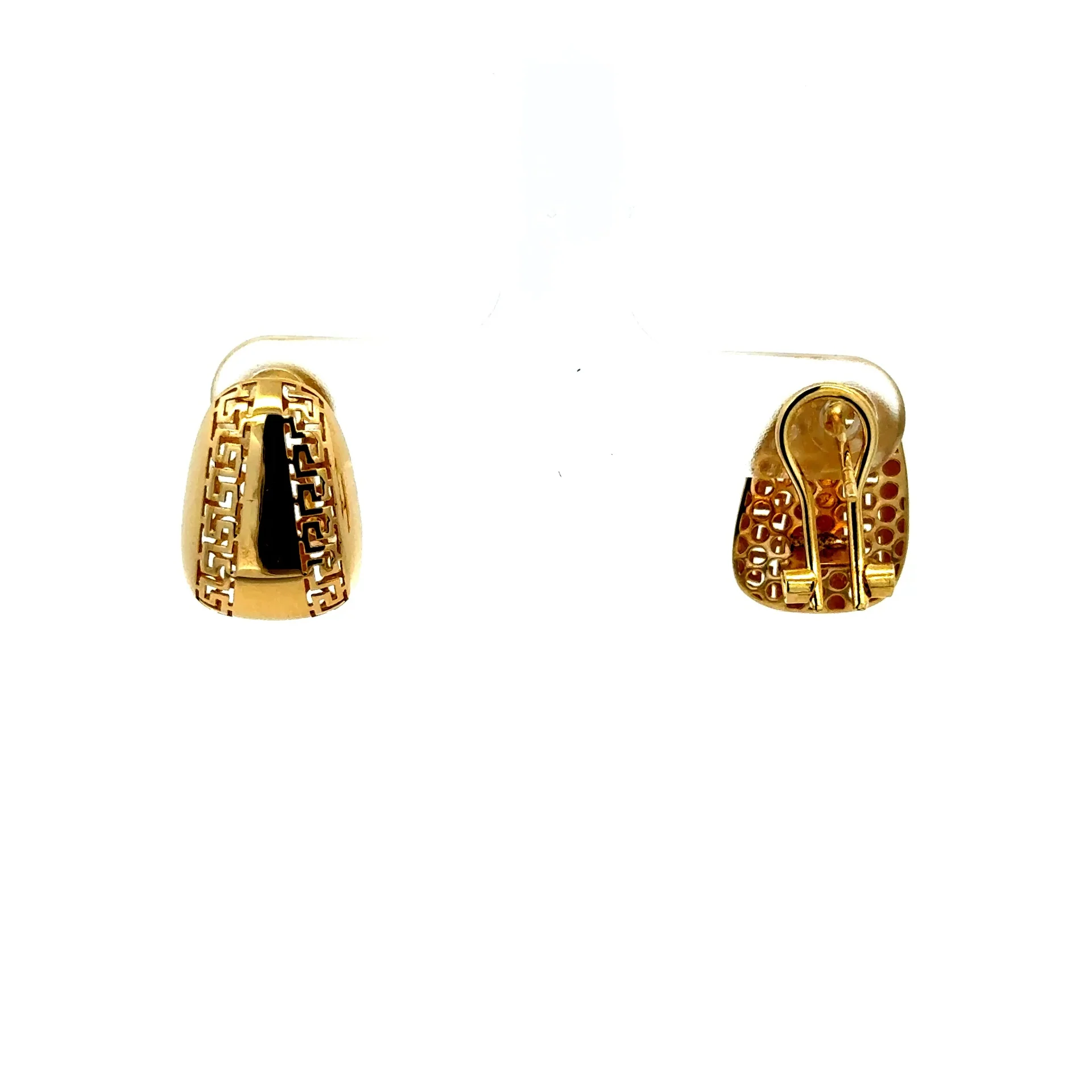 Earrings Omega Lock 17 16mm 10K - Image 5