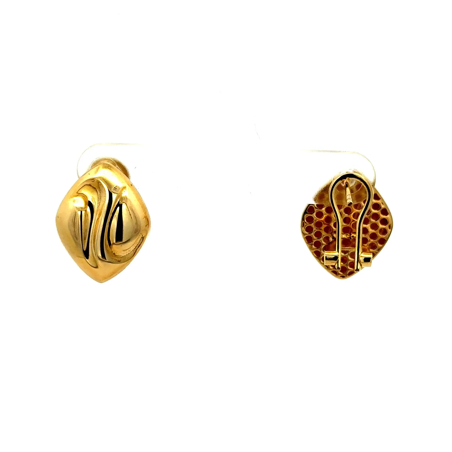 Earrings Omega Lock 18 14mm 10K - Image 6