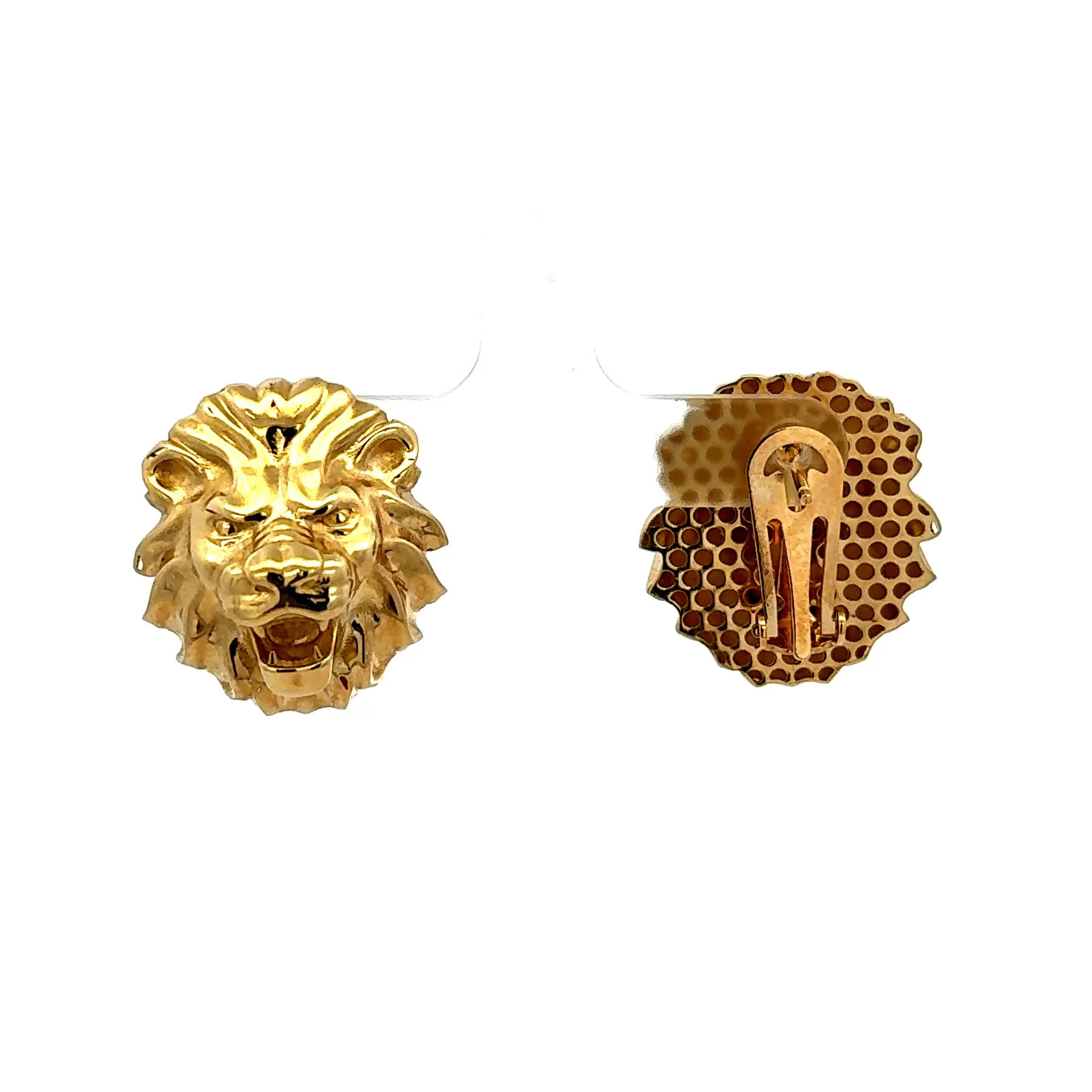 Earrings Omega Lock 19 17.5mm 10K - Image 2