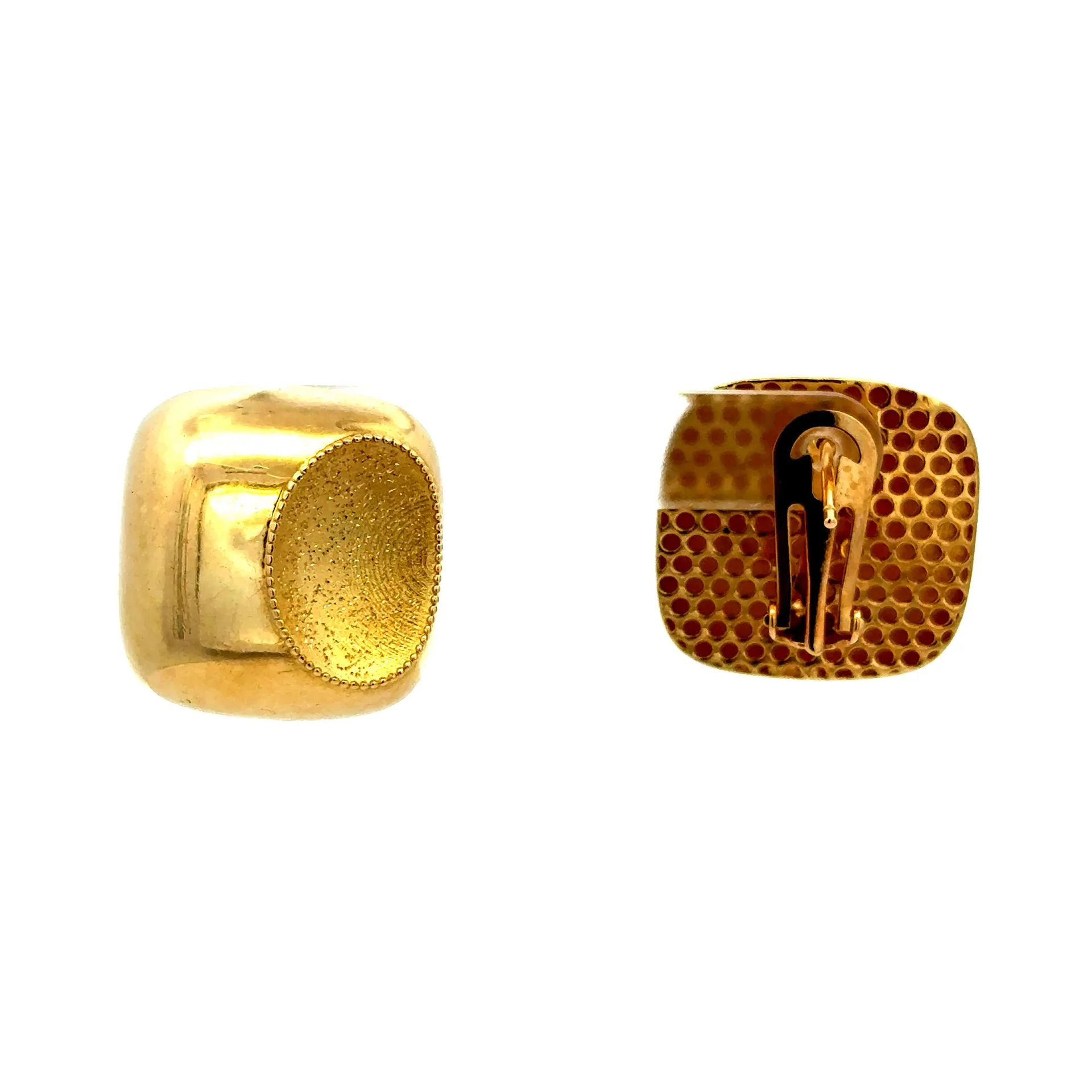 Earrings Omega Lock 22 22mm 10K - Image 3