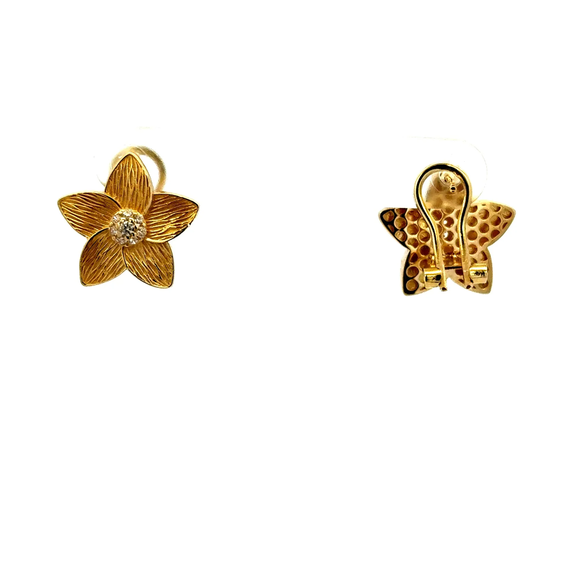 Earrings Omega Lock 22.5 23.5mm 10K - Image 4