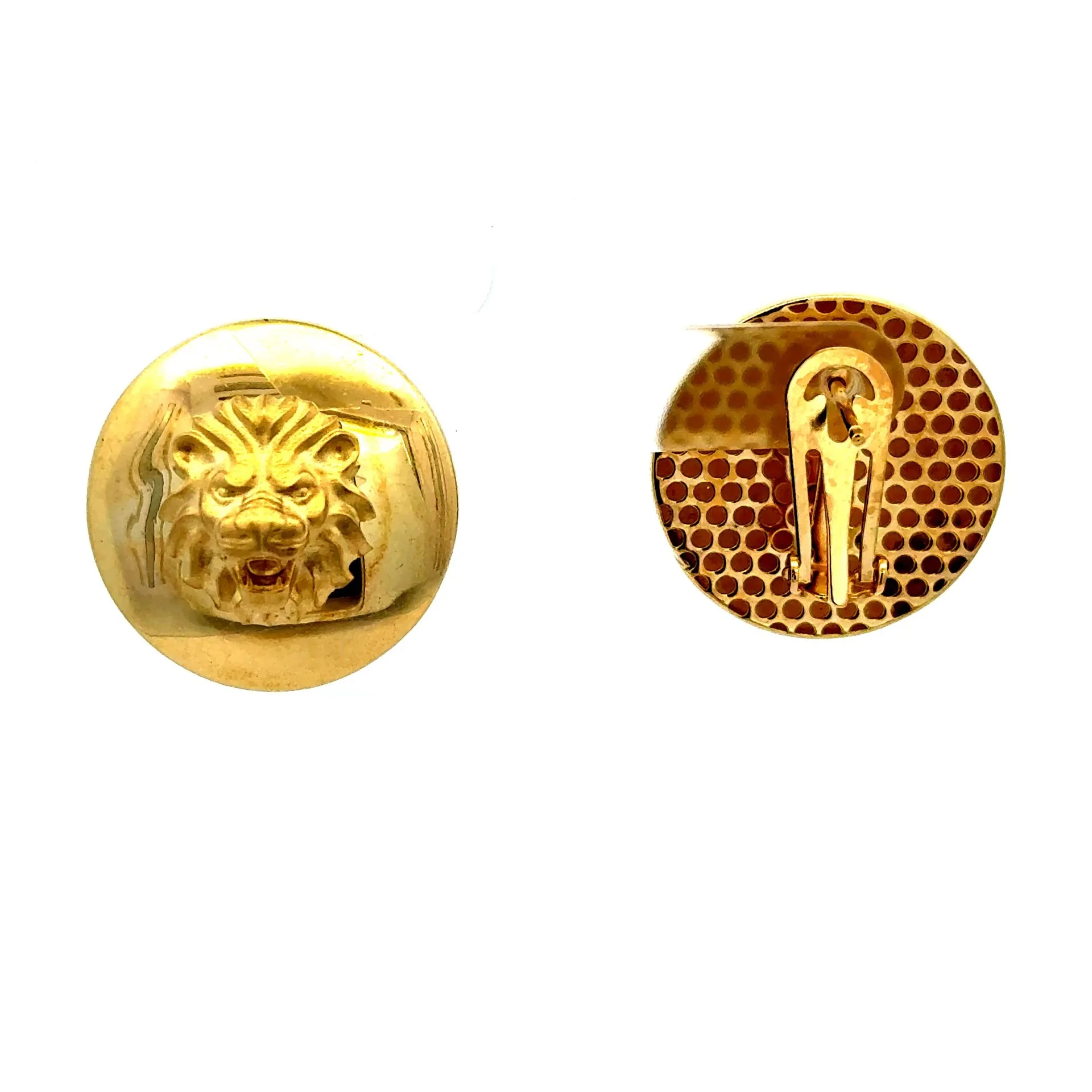 Earrings Omega Lock 23.5 23.5mm 10K - Image 5