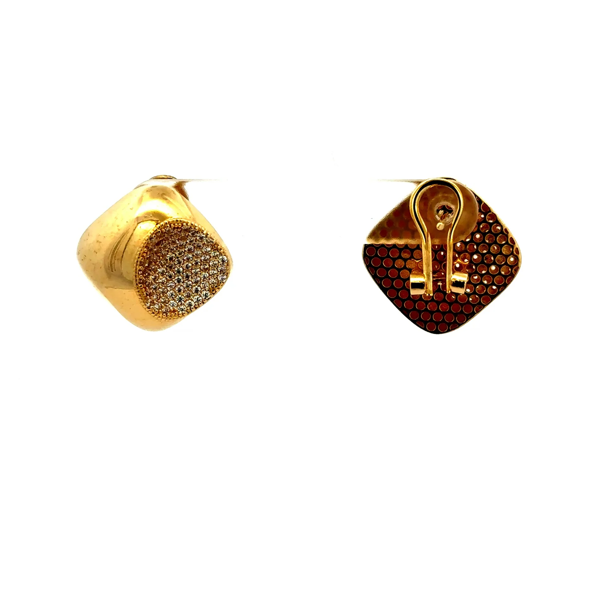 Earrings Omega Lock 24 23.5mm 10K - Image 2
