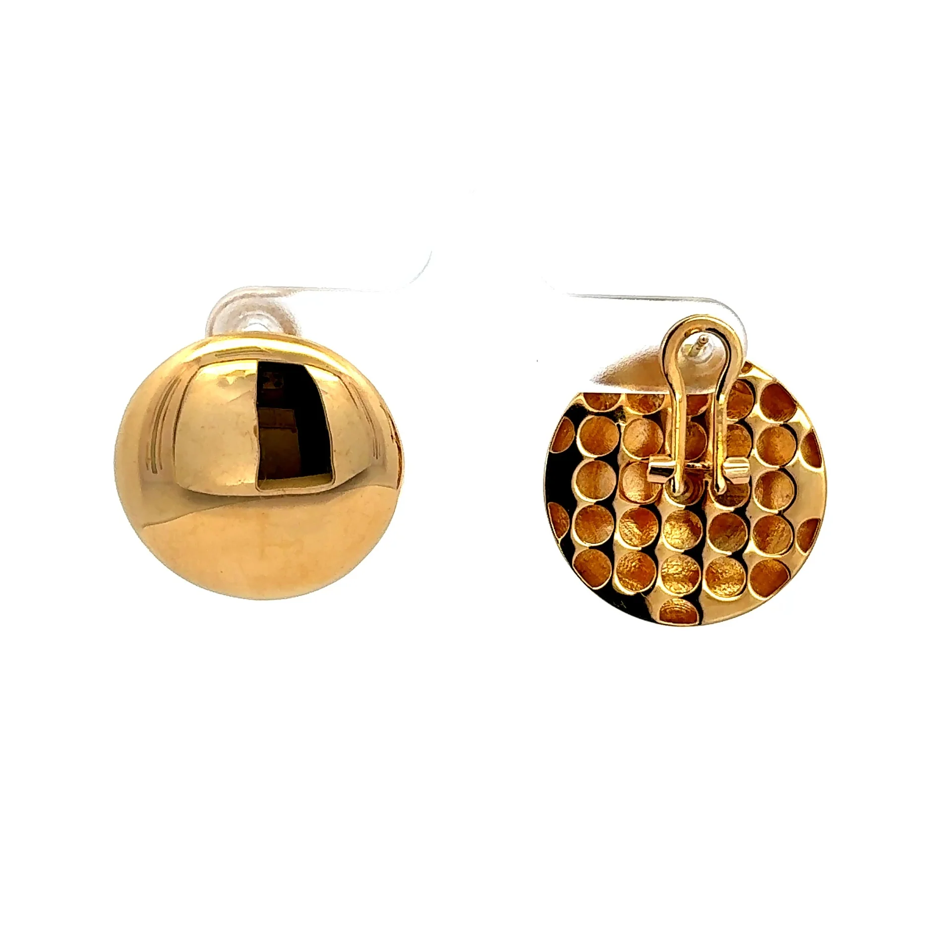 Earrings Omega Lock 24 24mm 10K - Image 3