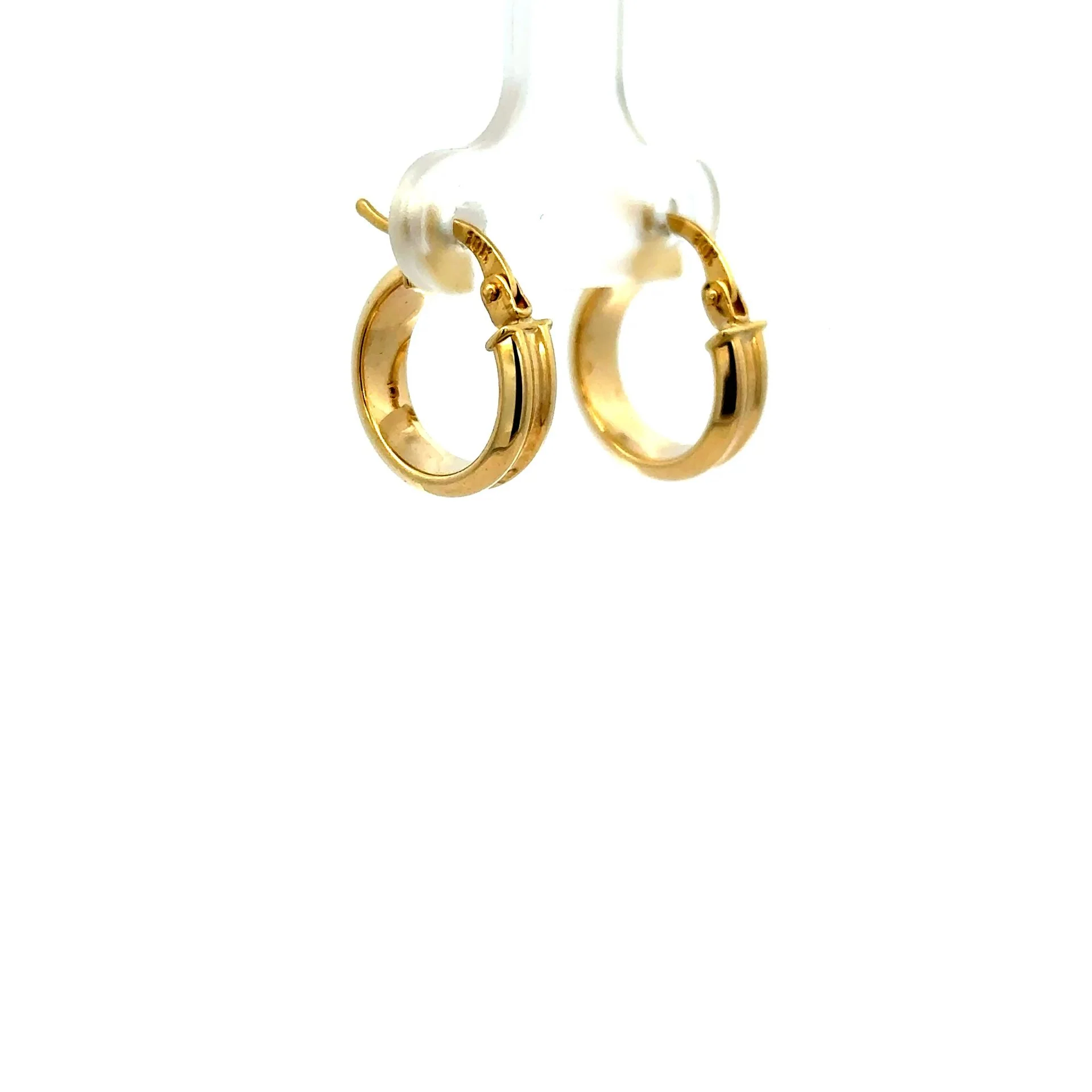 Earrings Plain Hoops 15.5 4mm 10K - Image 5