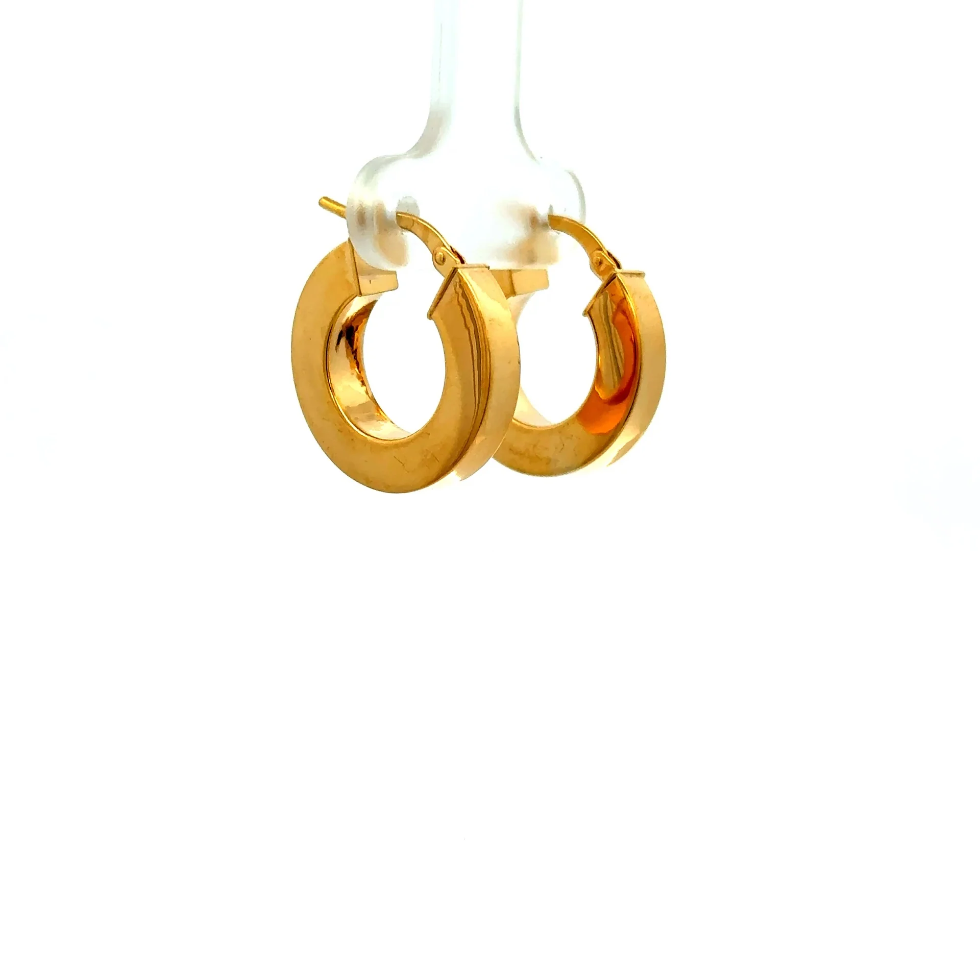 Earrings Plain Hoops 17.5 3mm 10K - Image 2