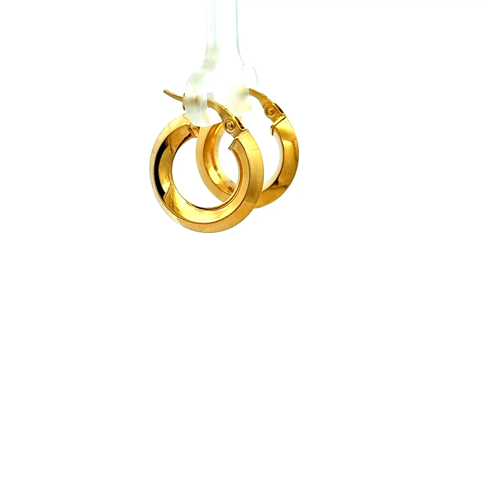 Earrings Plain Hoops 19.5 3.5mm 10K - Image 3