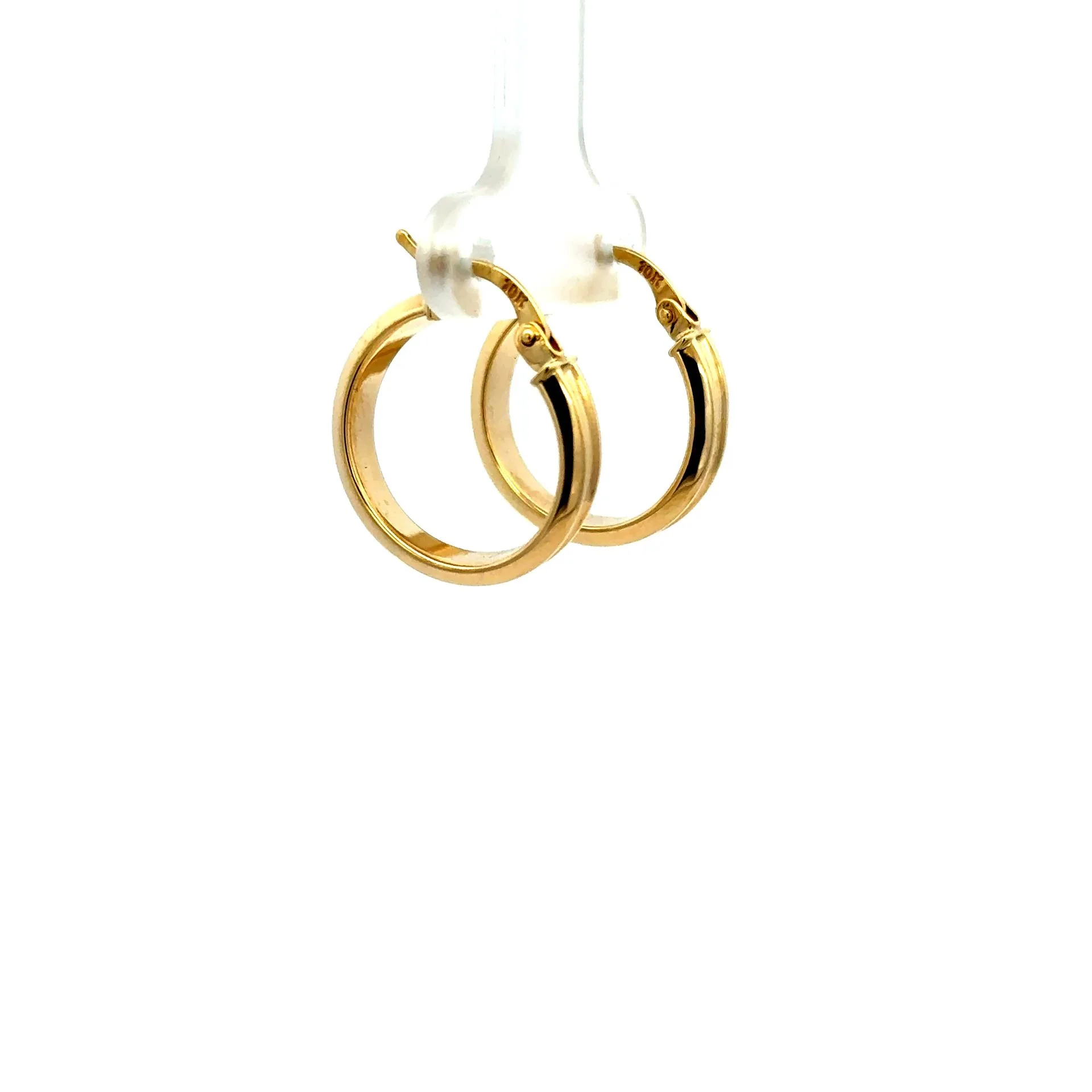 Earrings Plain Hoops 20 4mm 10K - Image 3