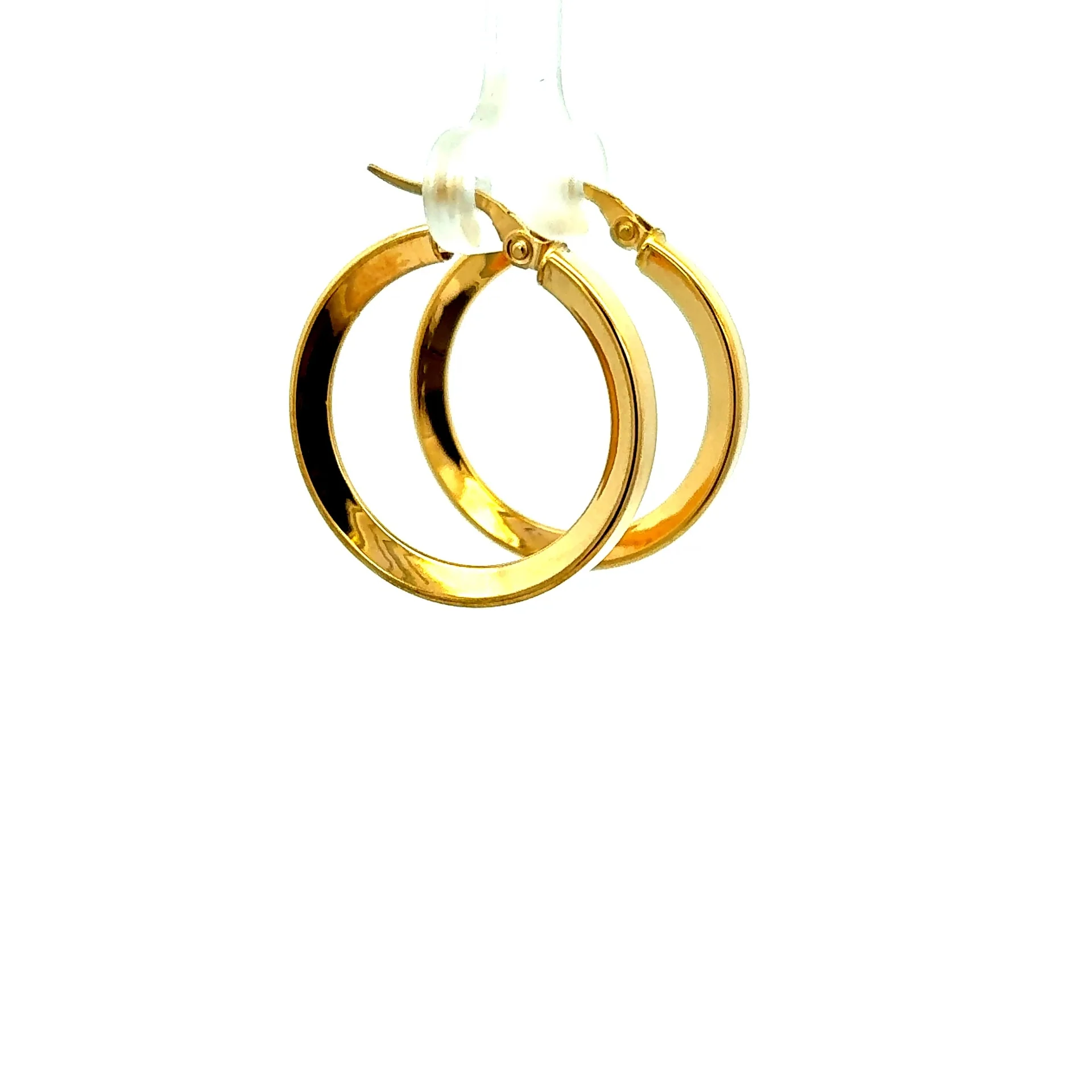 Earrings Plain Hoops 22 2.5mm 10K - Image 2