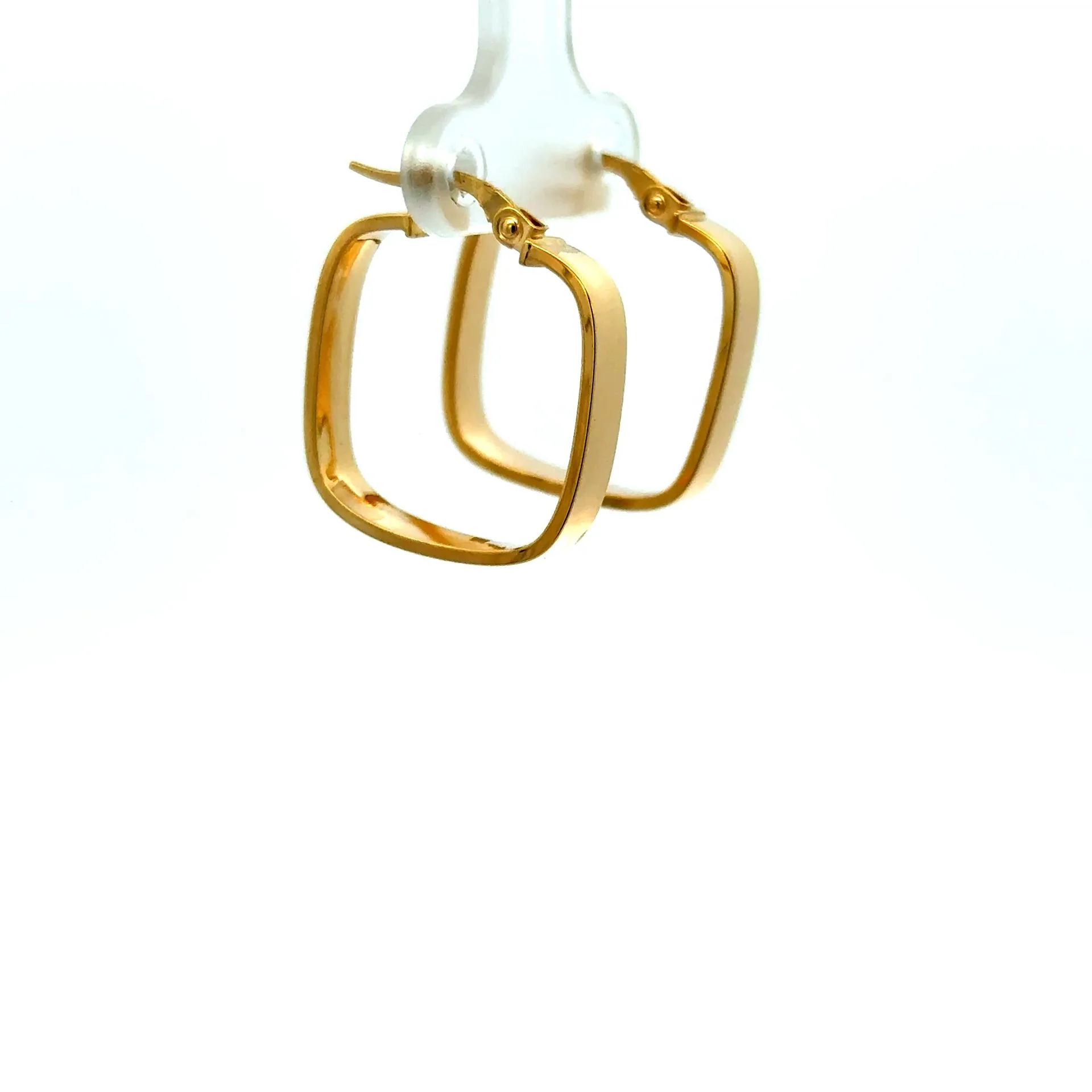 Earrings Plain Hoops 22.5 4mm 10K - Image 5