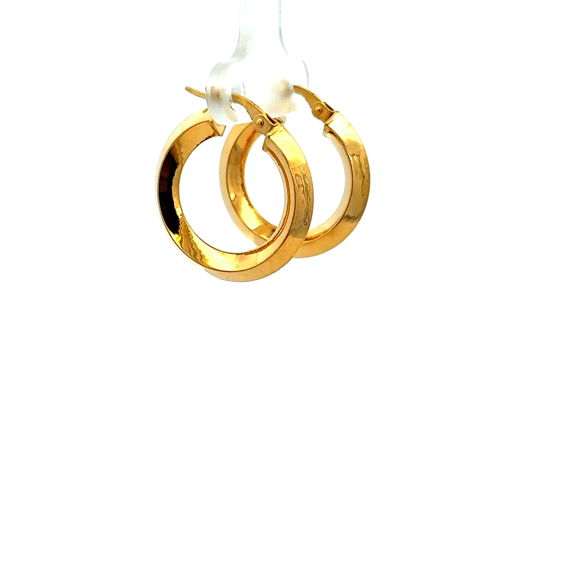 Earrings Plain Hoops 23.5 3.5mm 10K - Image 3