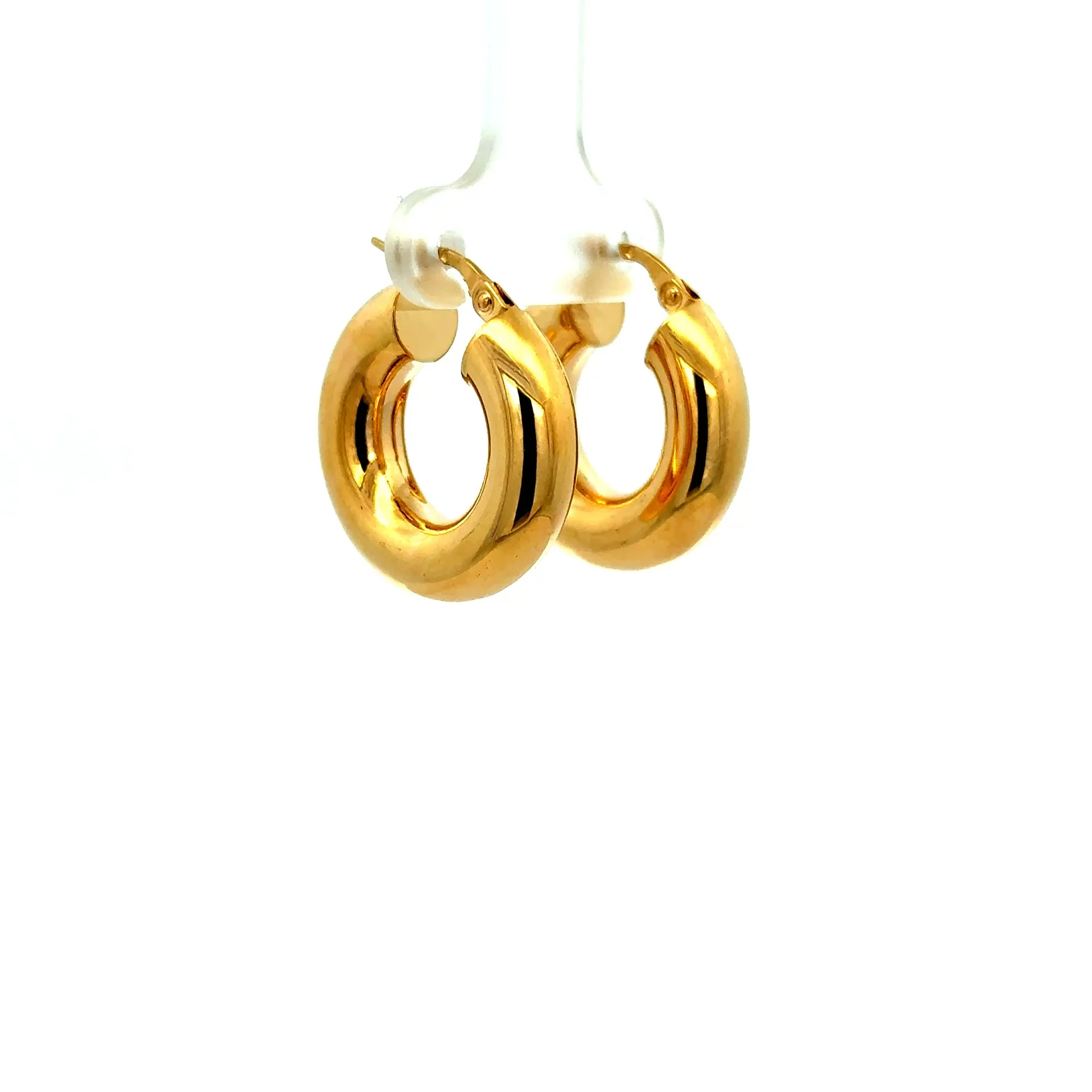 Earrings Plain Hoops 23.5 6mm 10K - Image 2