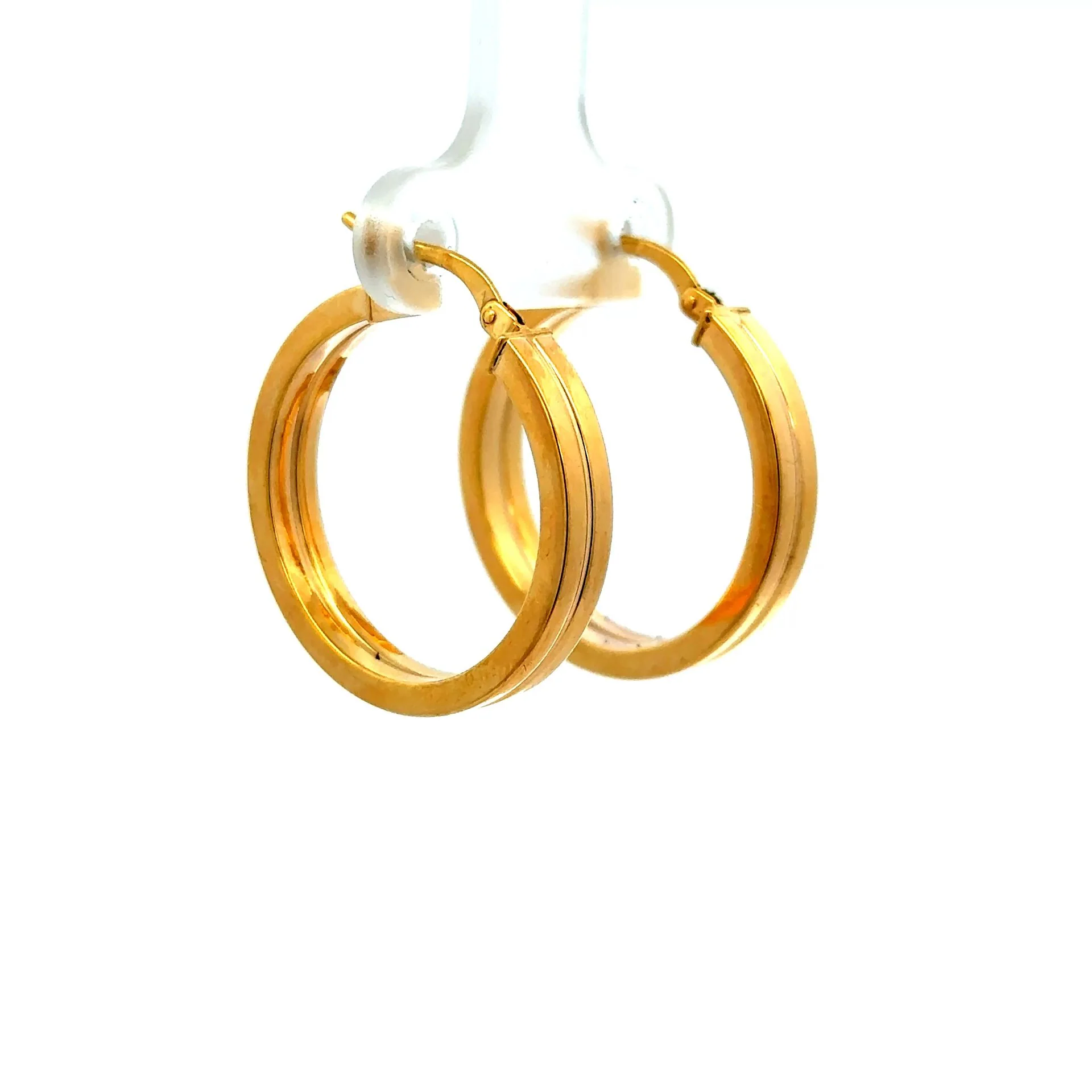 Earrings Plain Hoops 26 4mm 10K - Image 5