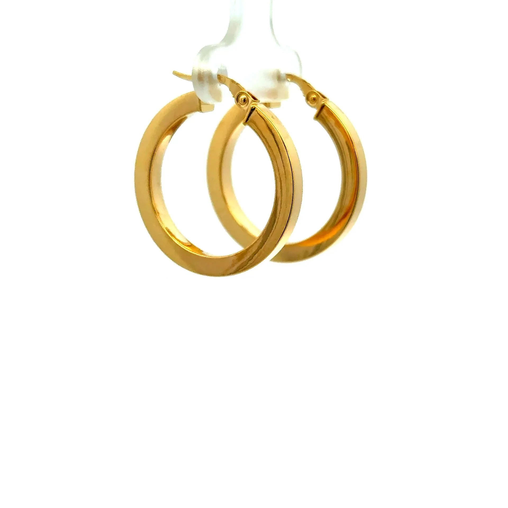 Earrings Plain Hoops 27.5 3mm 10K - Image 6