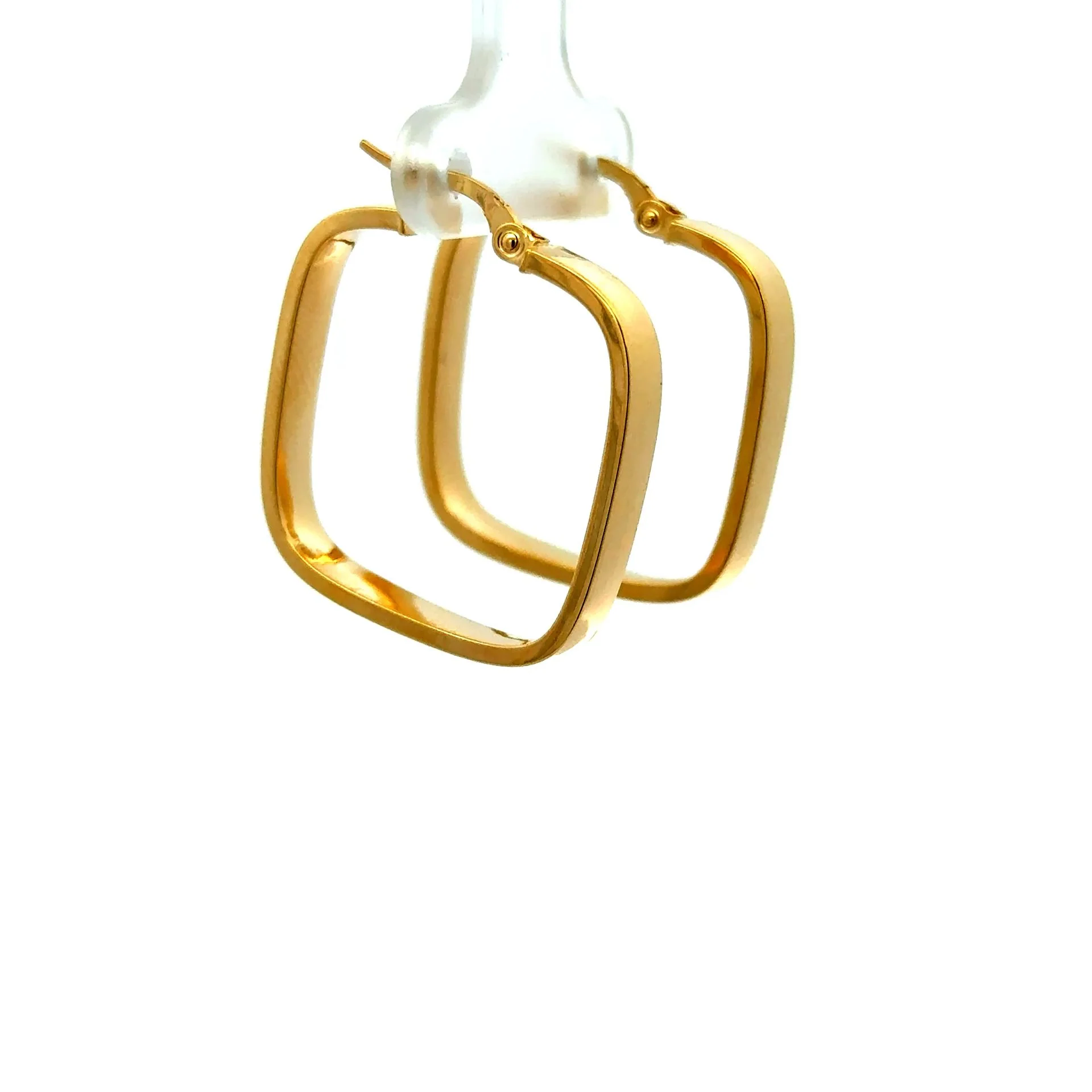Earrings Plain Hoops 28 4mm 10K - Image 5