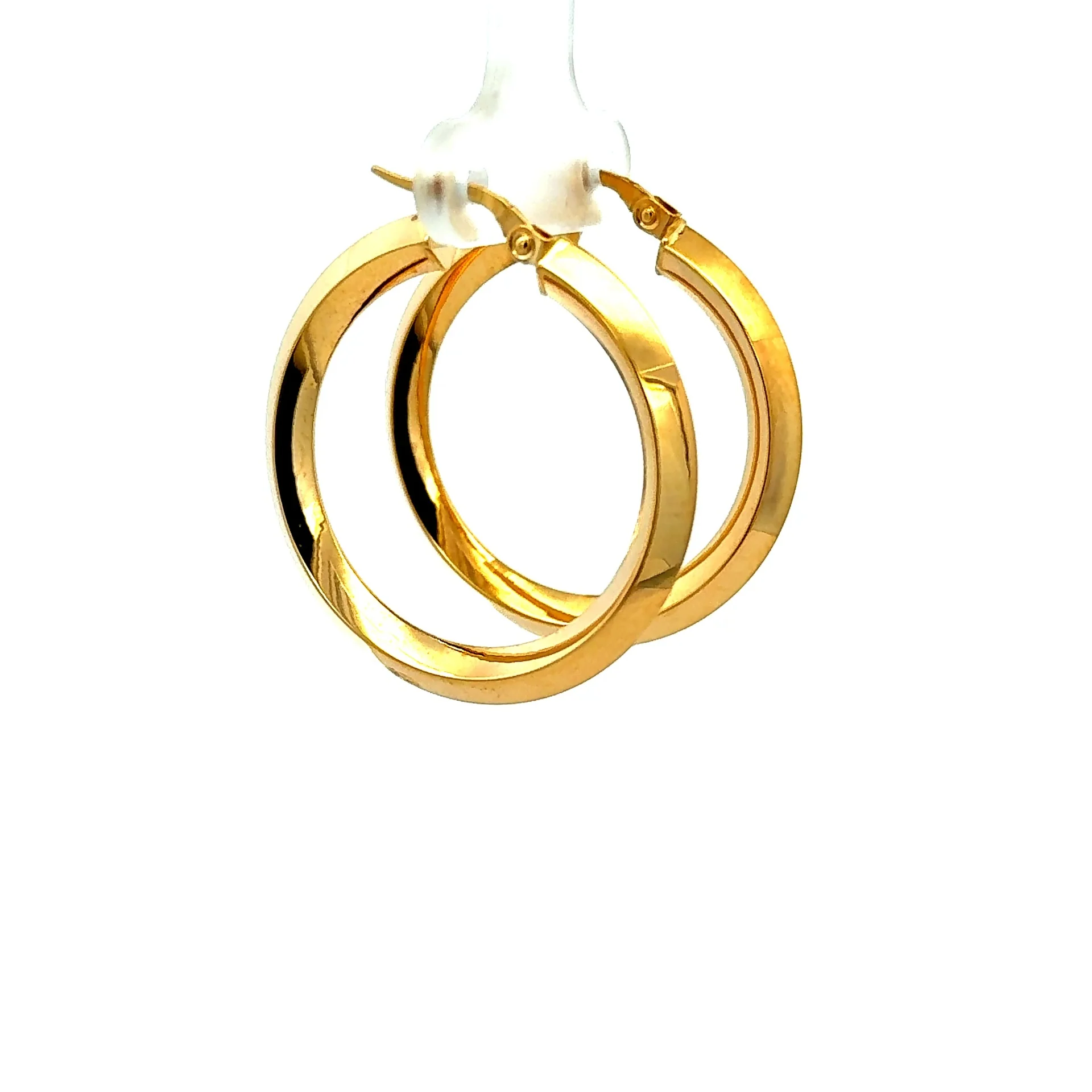 Earrings Plain Hoops 29 4mm 10K - Image 4