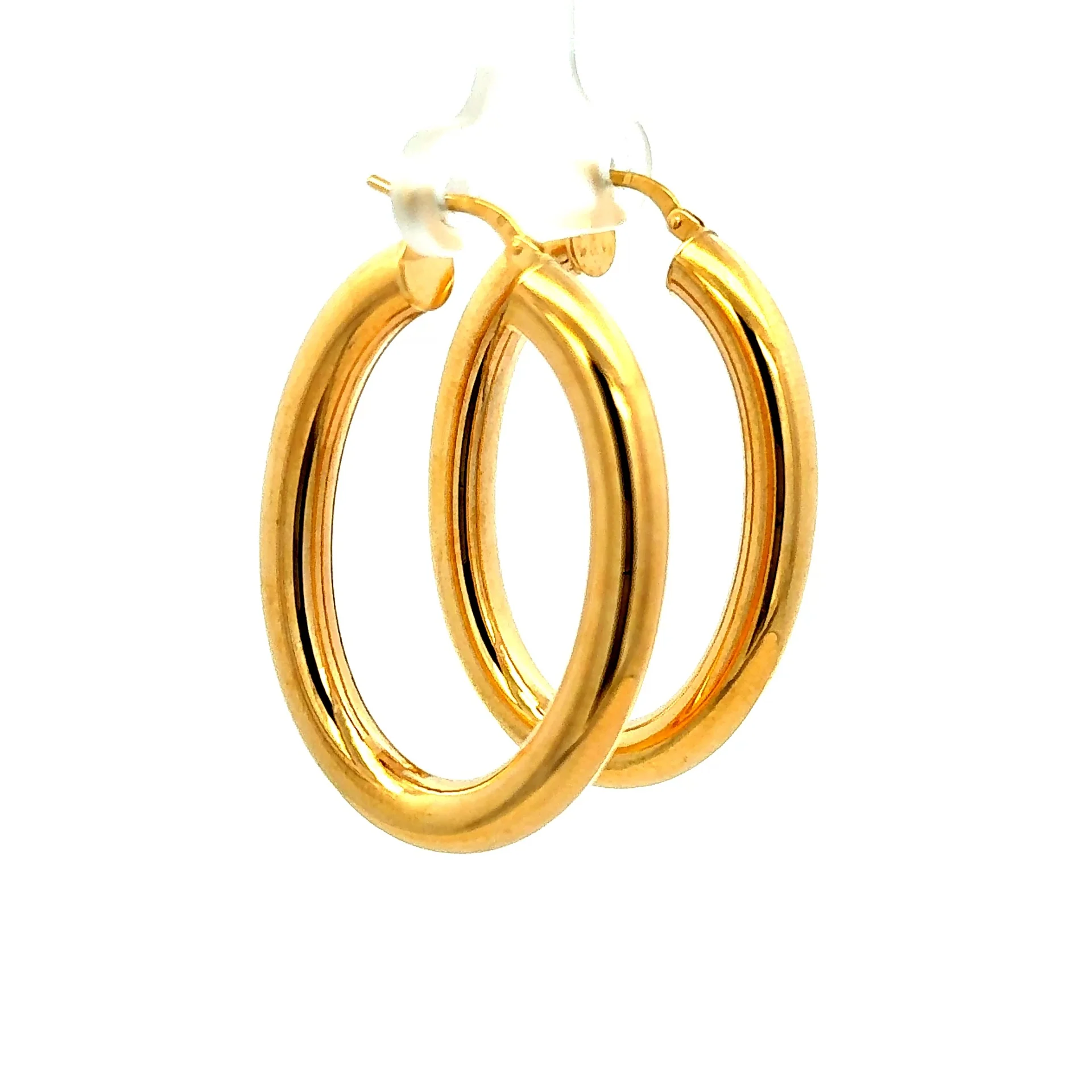 Earrings Plain Hoops 29 5mm 10K - Image 2