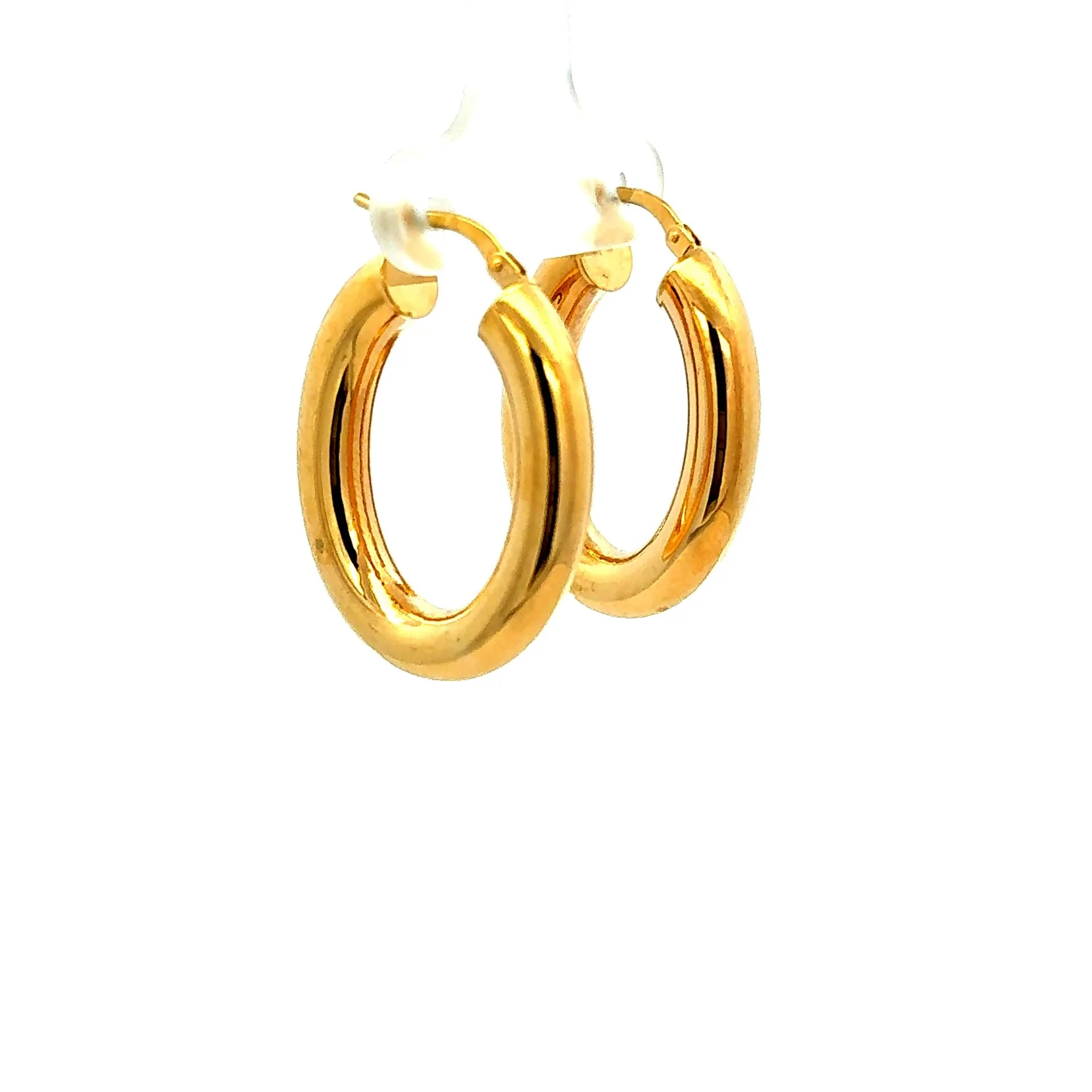Earrings Plain Hoops 29 5mm 10K - Image 3