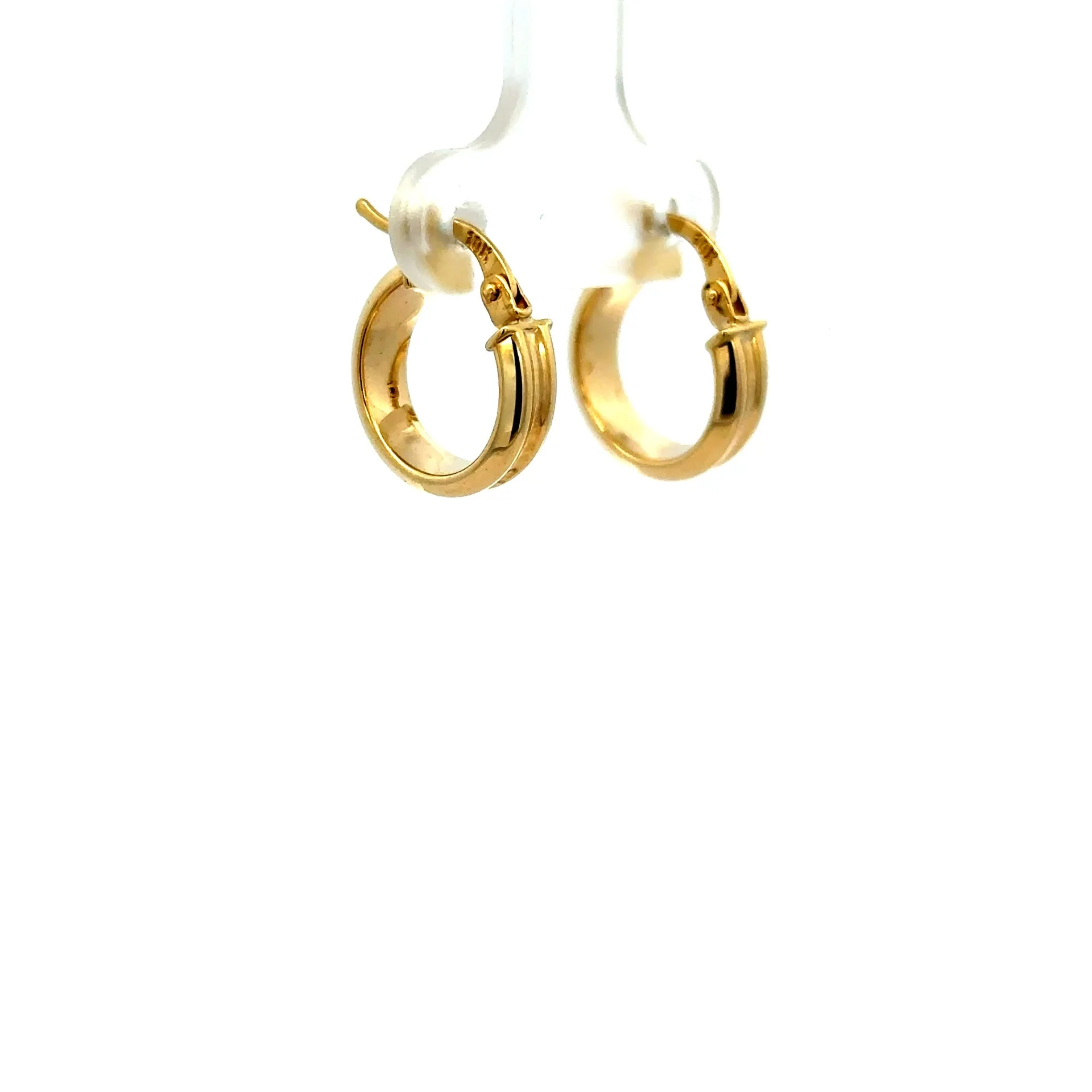 Earrings Plain Hoops 30 4mm 10K - Image 4