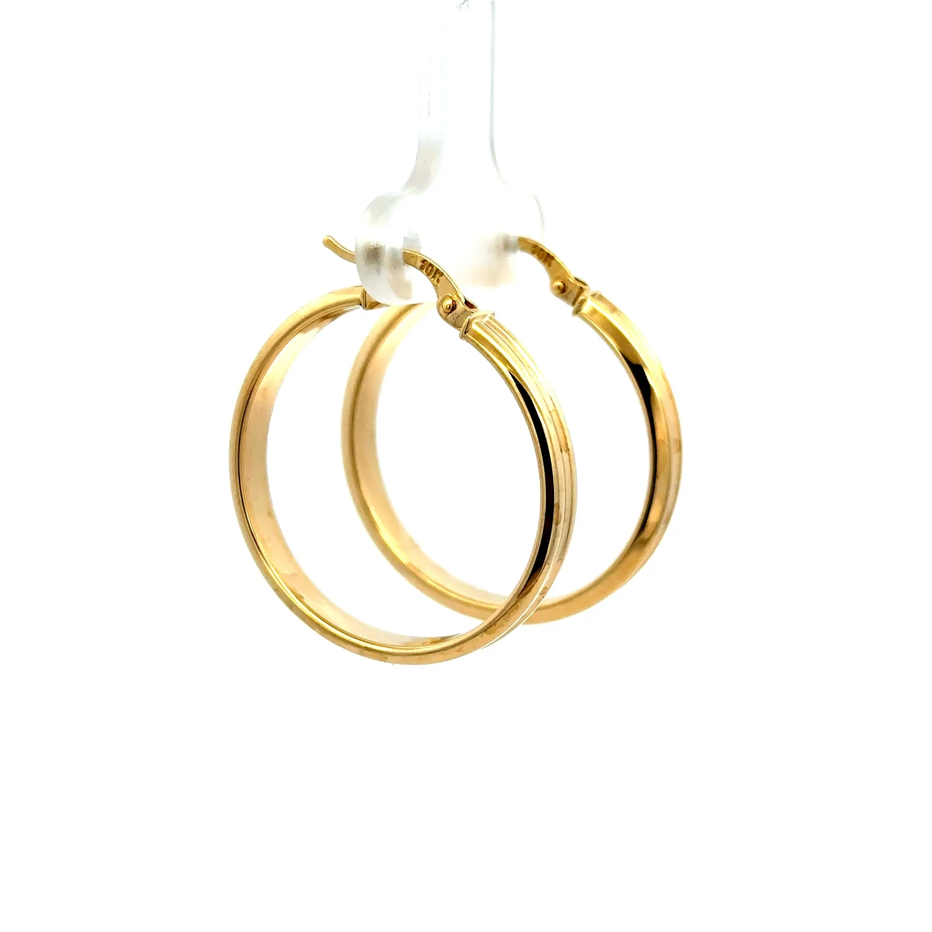 Earrings Plain Hoops 30.5 4mm 10K