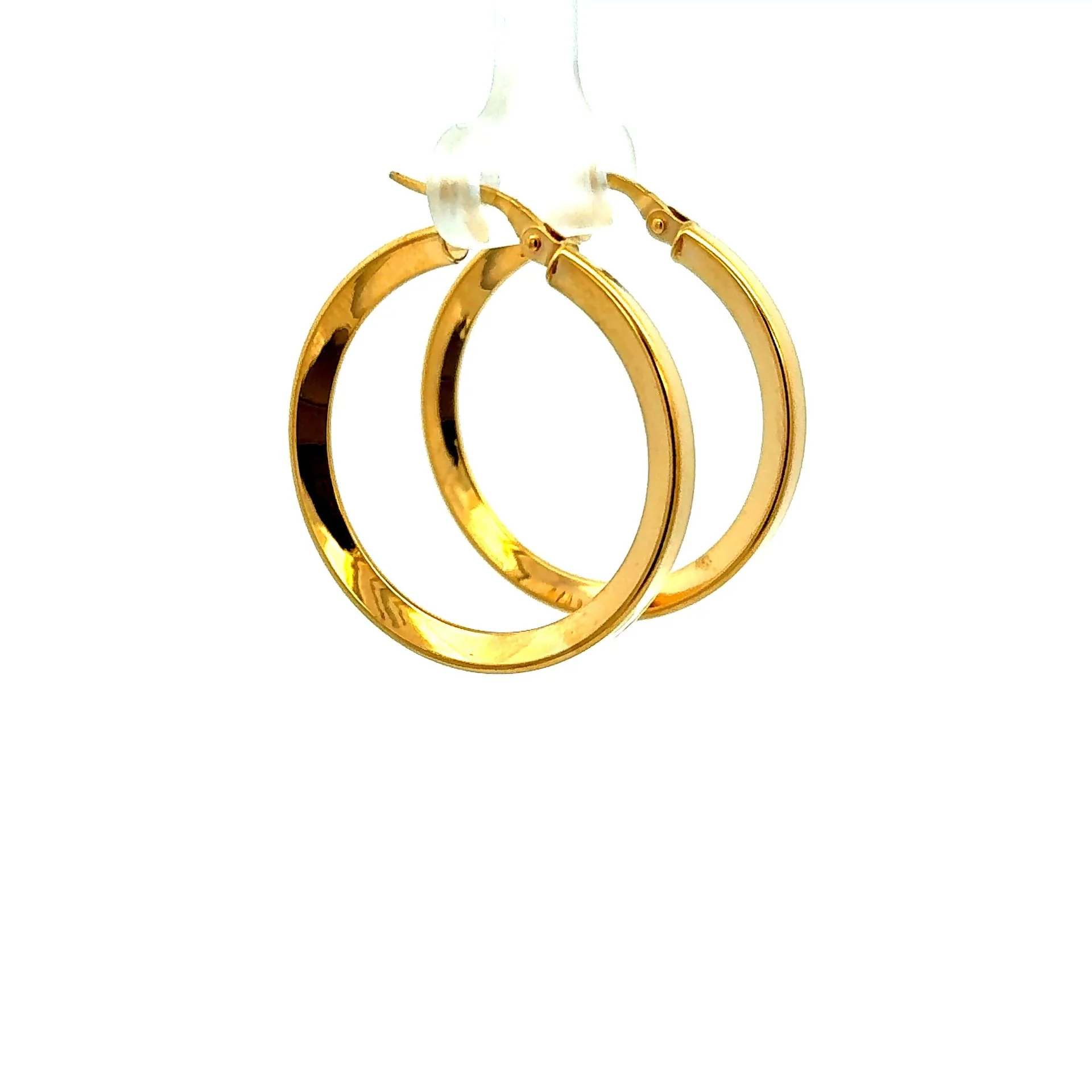 Earrings Plain Hoops 31.5 2.5mm 10K - Image 3