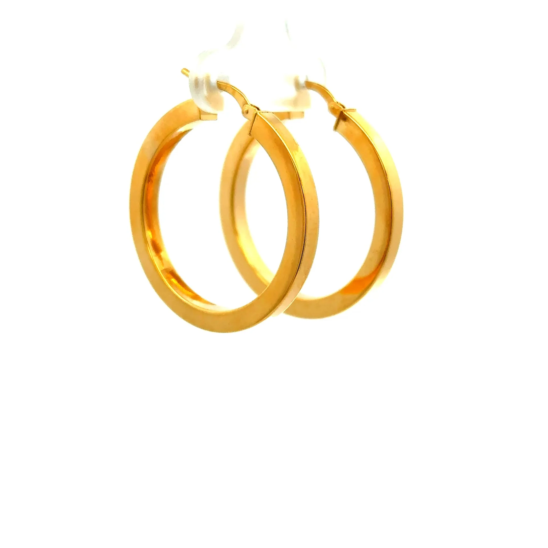 Earrings Plain Hoops 31.5 3mm 10K - Image 2
