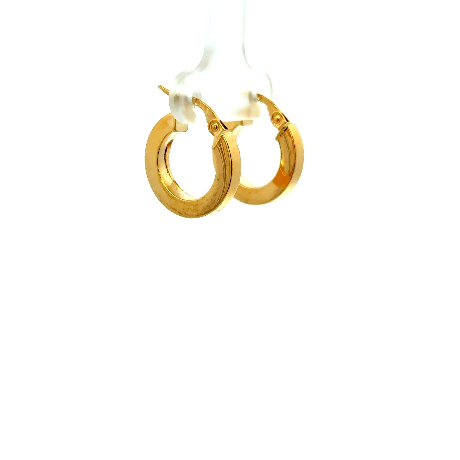 Earrings Plain Hoops 34.5 5mm 10K - Image 2