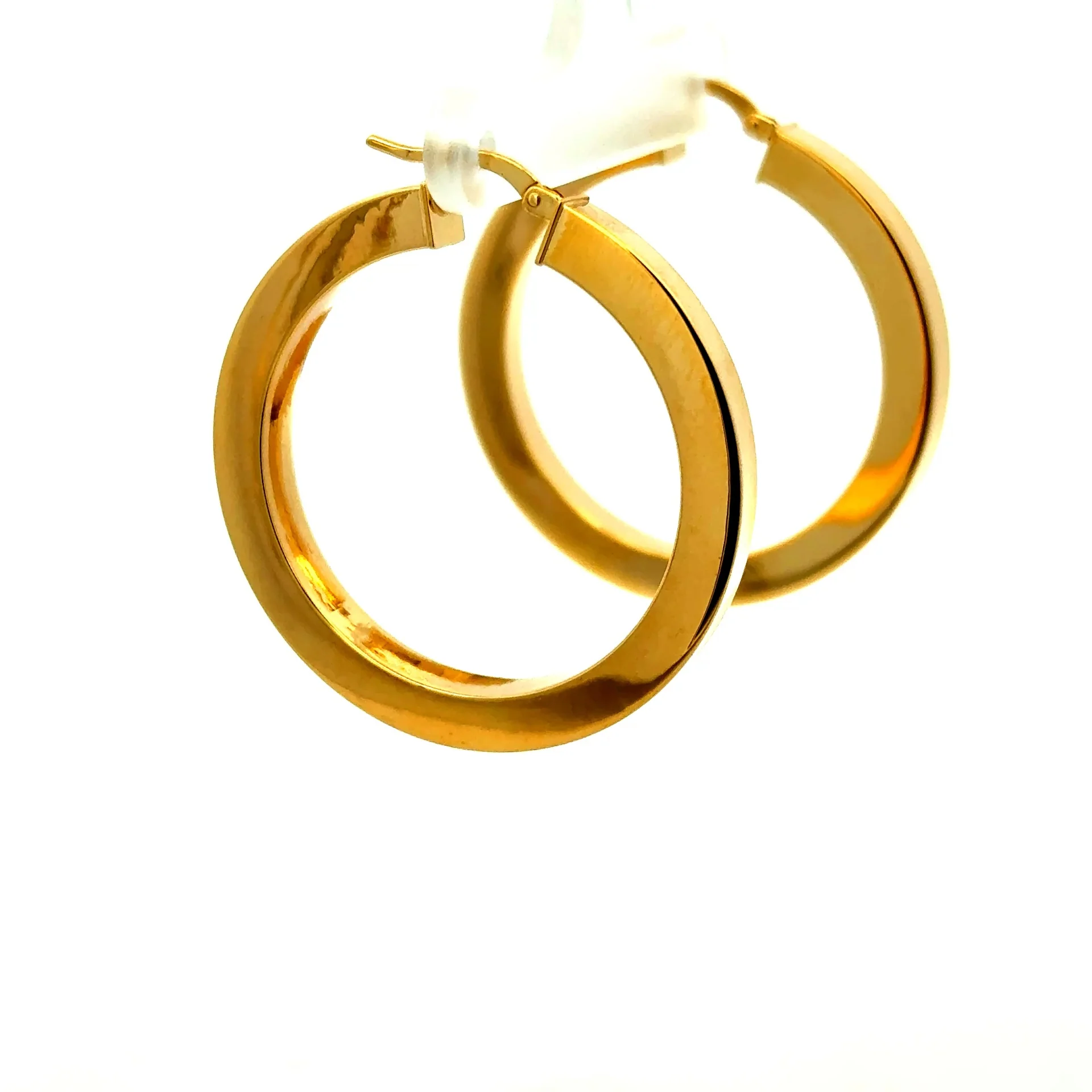 Earrings Plain Hoops 38.5 4mm 10K - Image 11