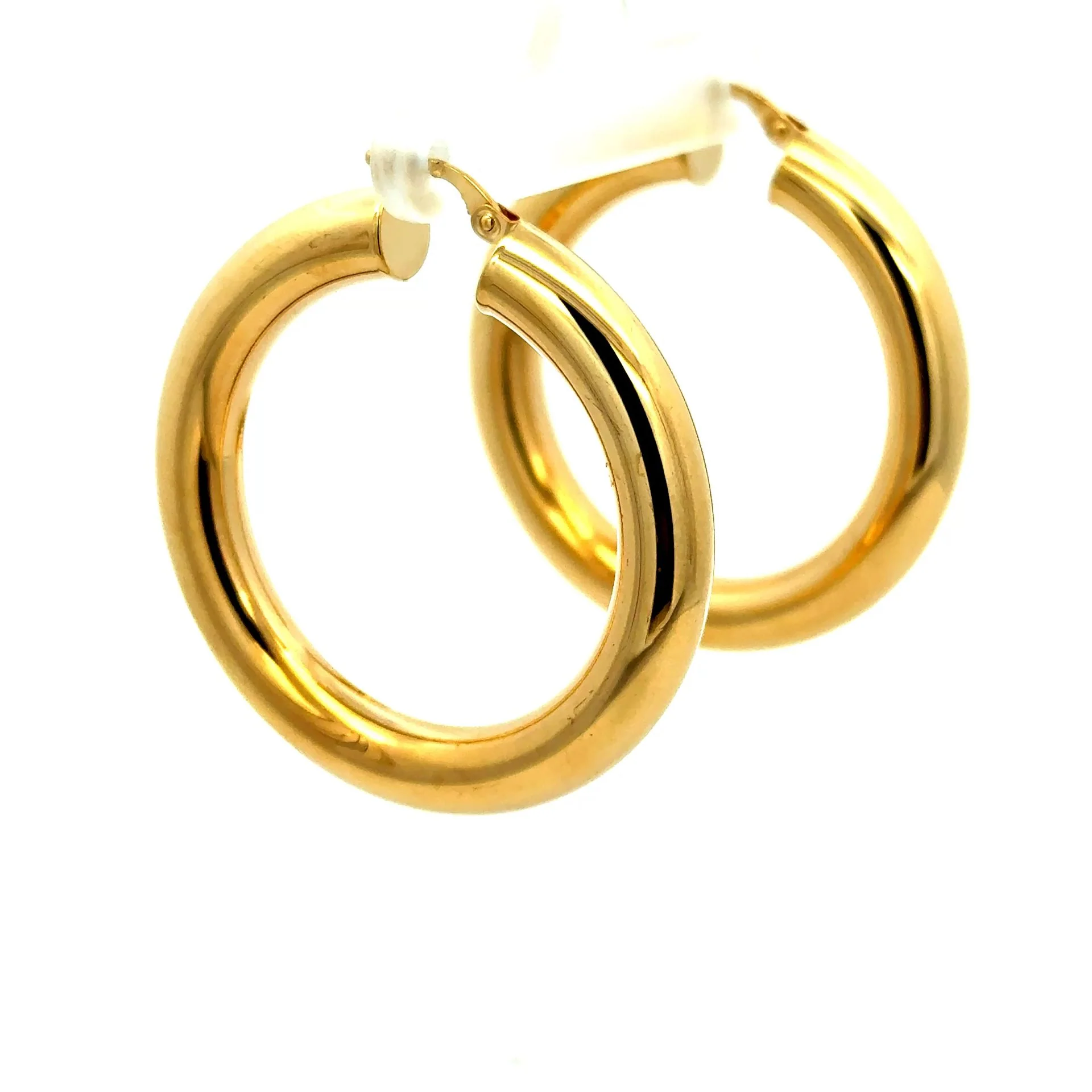 Earrings Plain Hoops 42 6mm 10K - Image 6