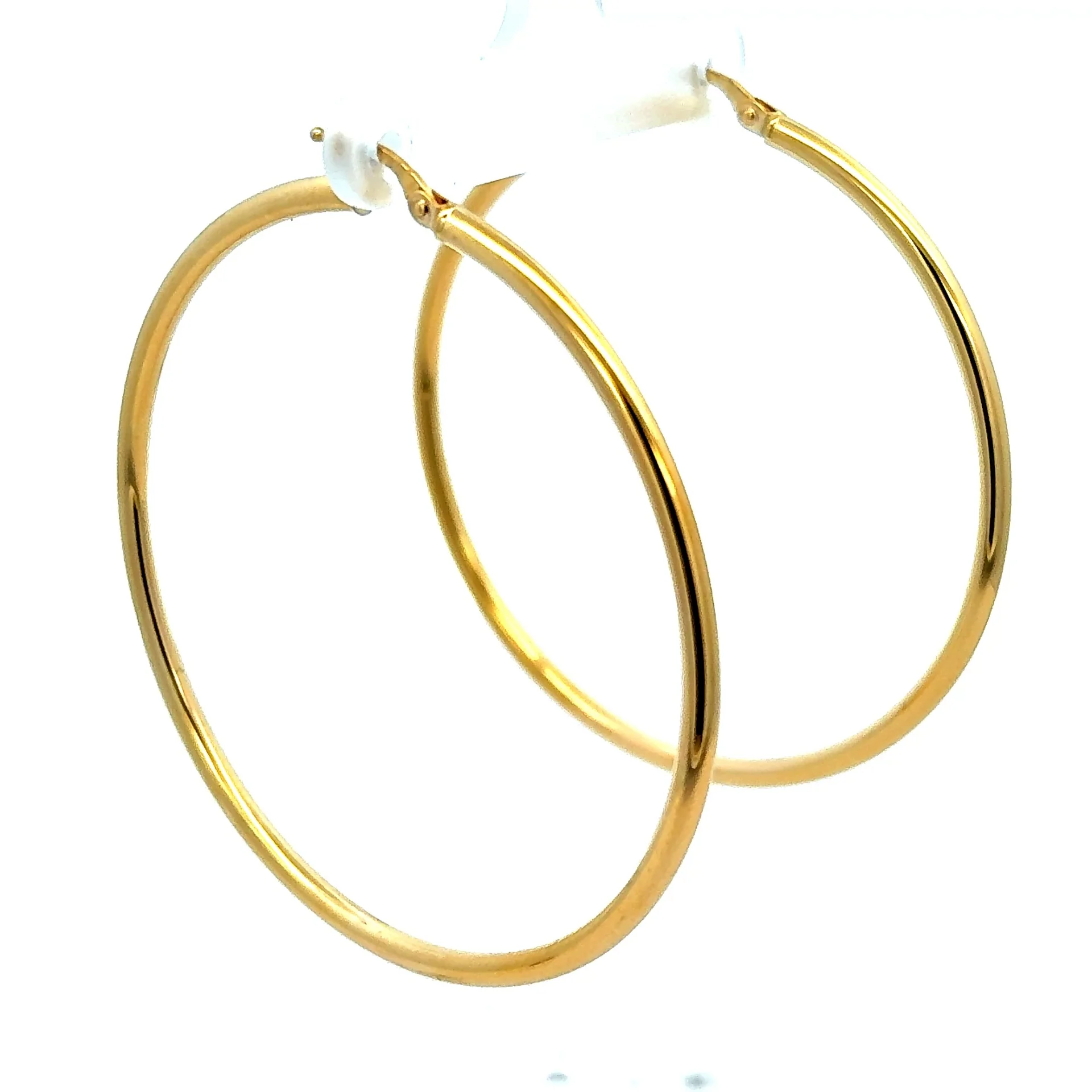 Earrings Plain Hoops 47.5 2.5mm 10K - Image 4