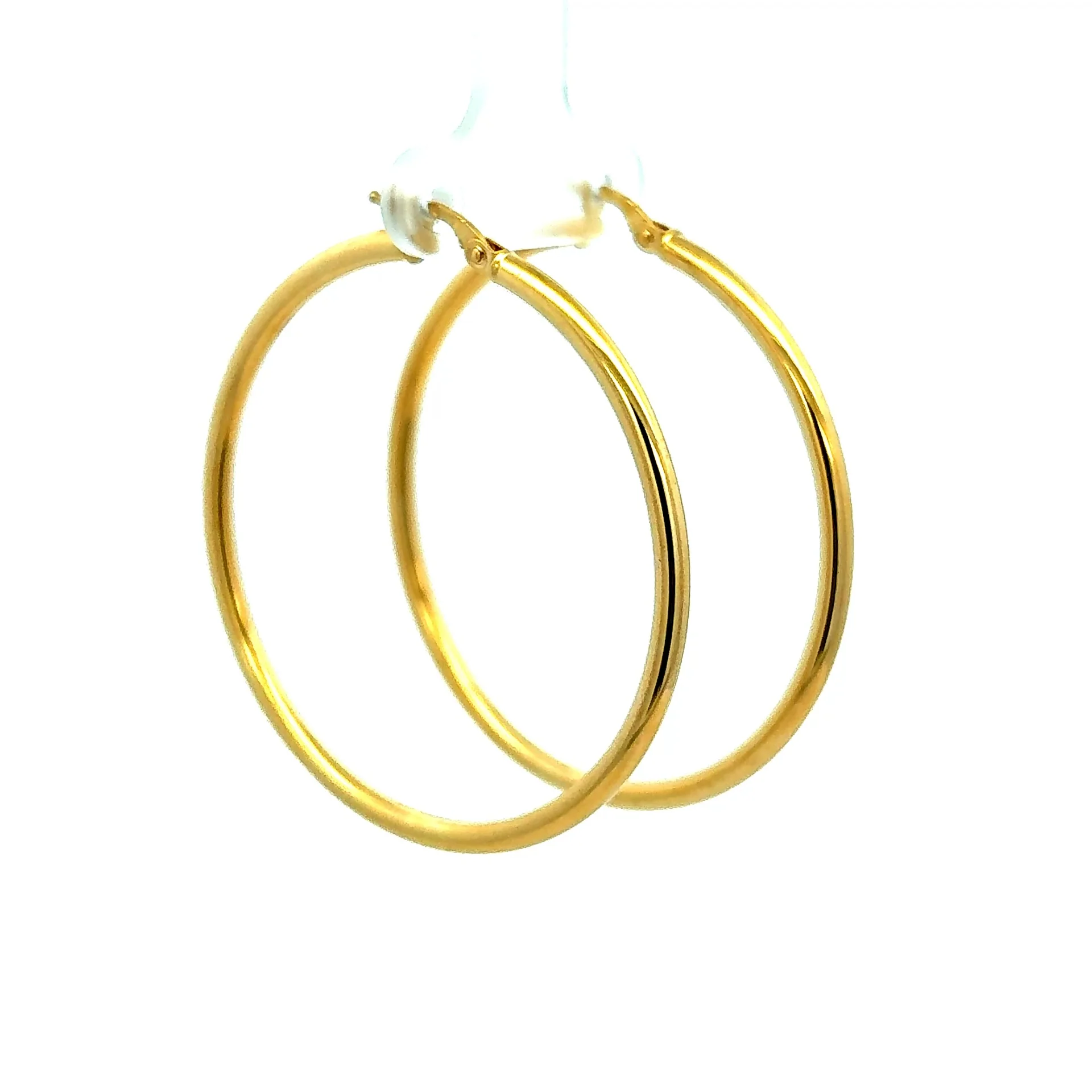 Earrings Plain Hoops 47.5 2.5mm 10K - Image 2