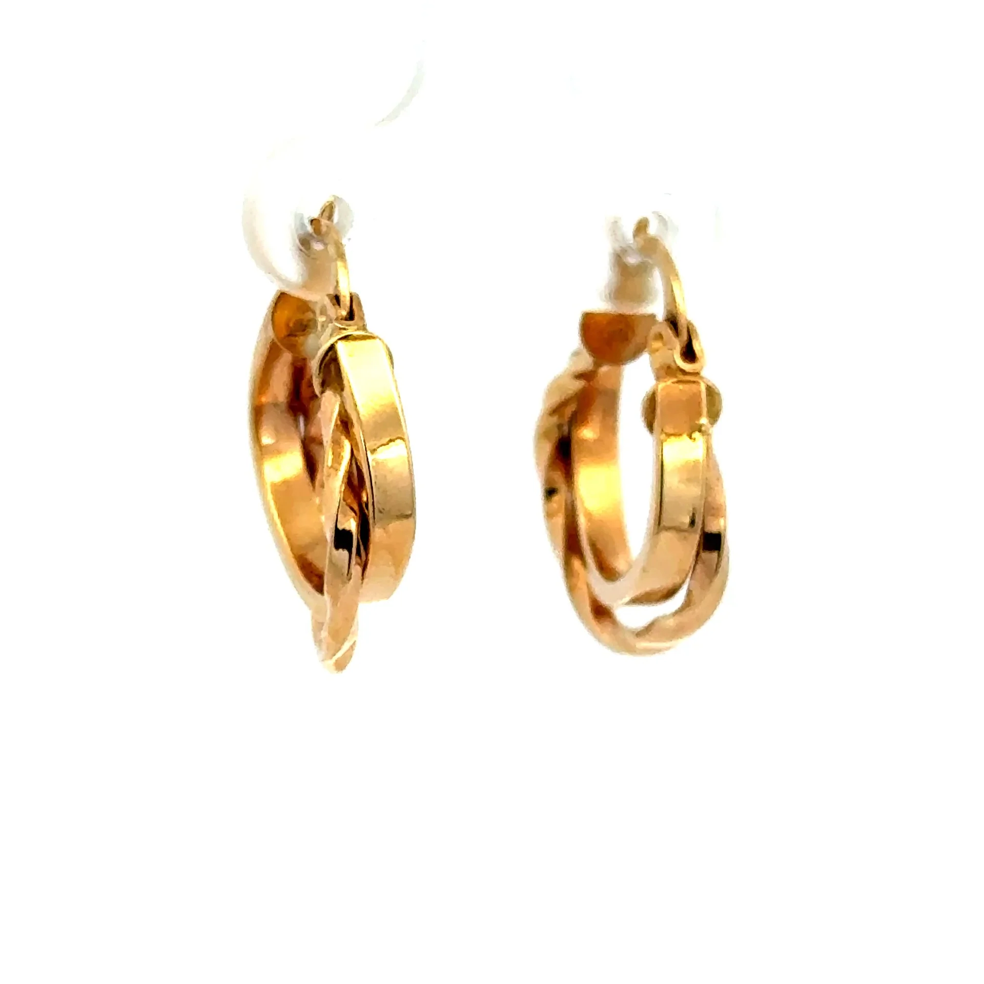 Earrings Stylish Hoops 11.5 2.5mm 14K - Image 2