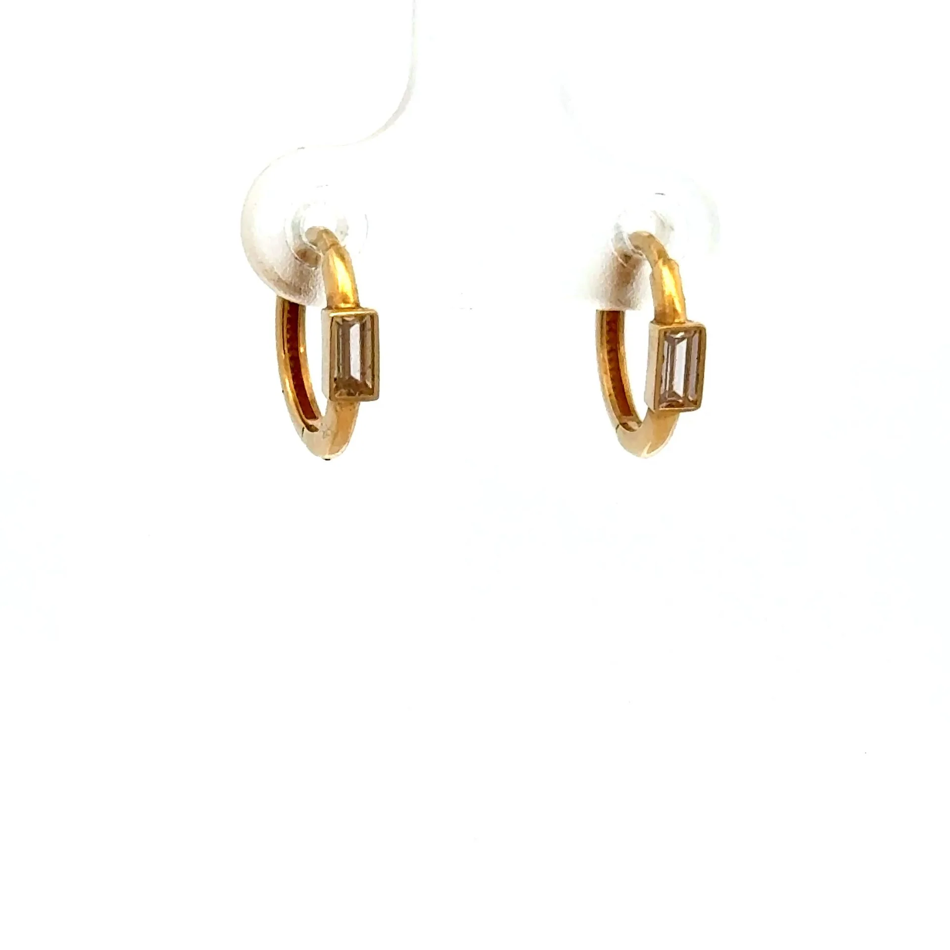 Earrings Stylish Hoops 11.5 2.5mm 14K - Image 3